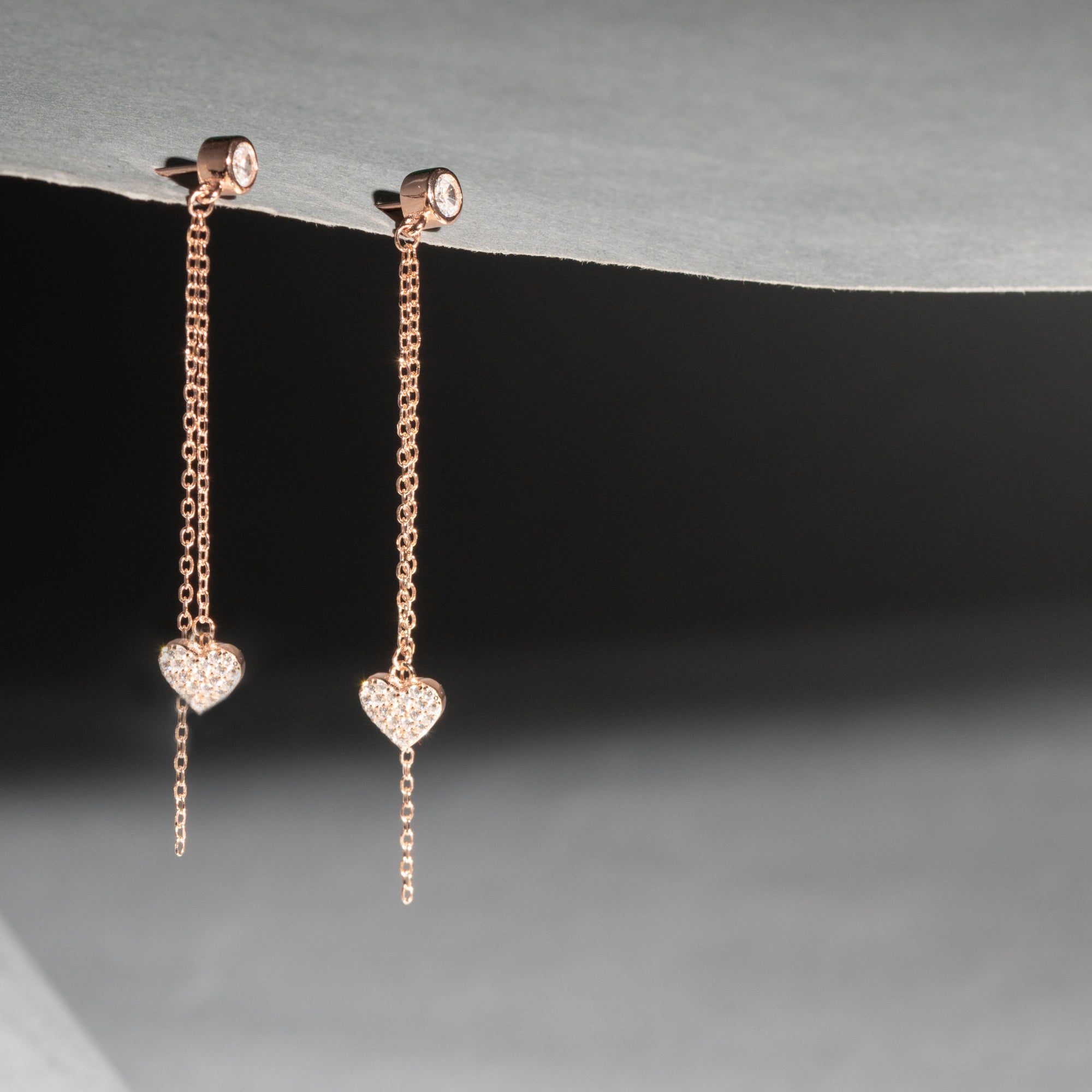 Silver Heart CZ Dangler