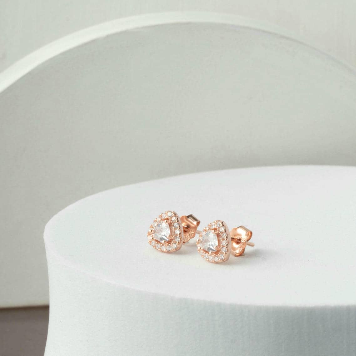 Radiant Hearts Silver Earrings