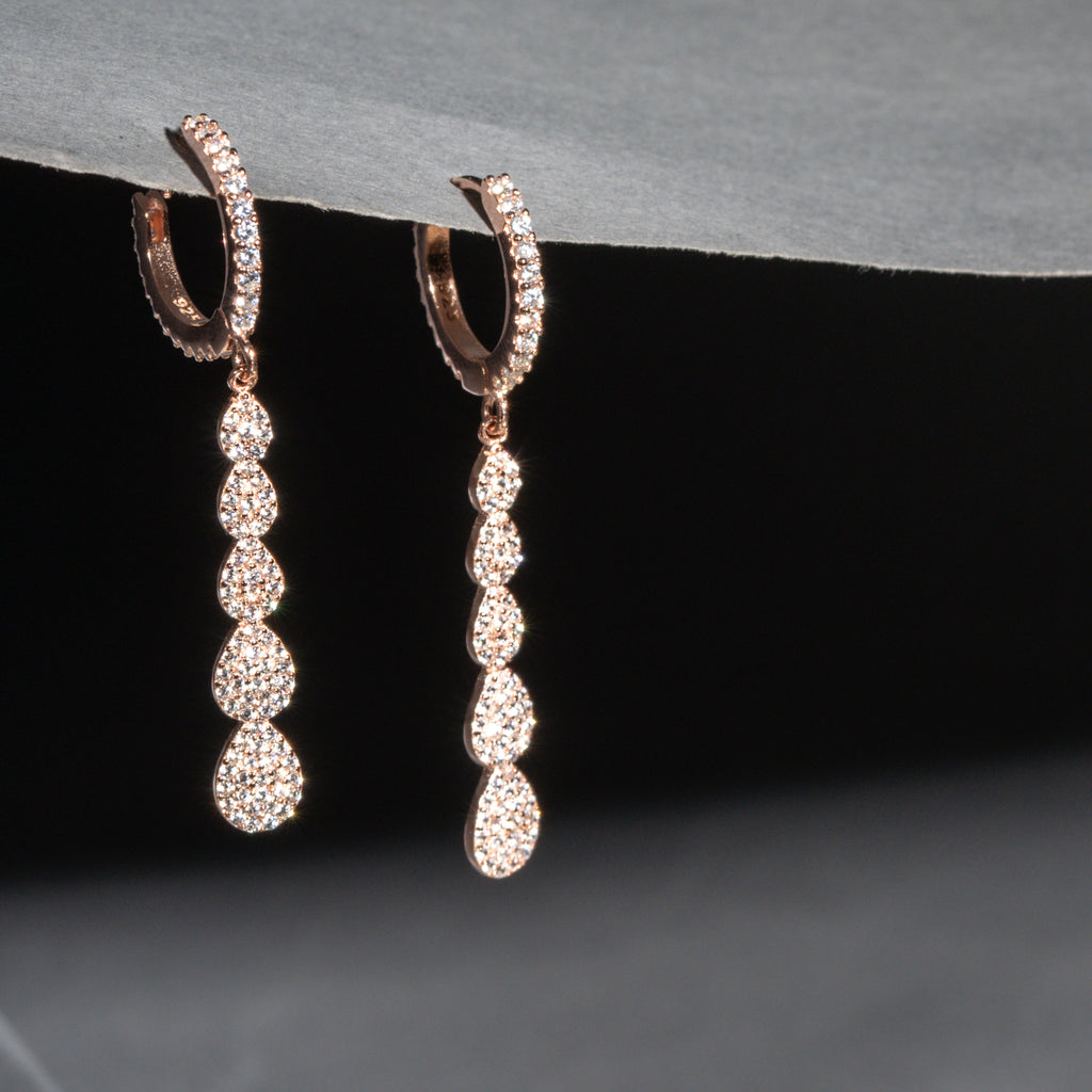 Spirited Sparkle Leafy Dangle Earrings