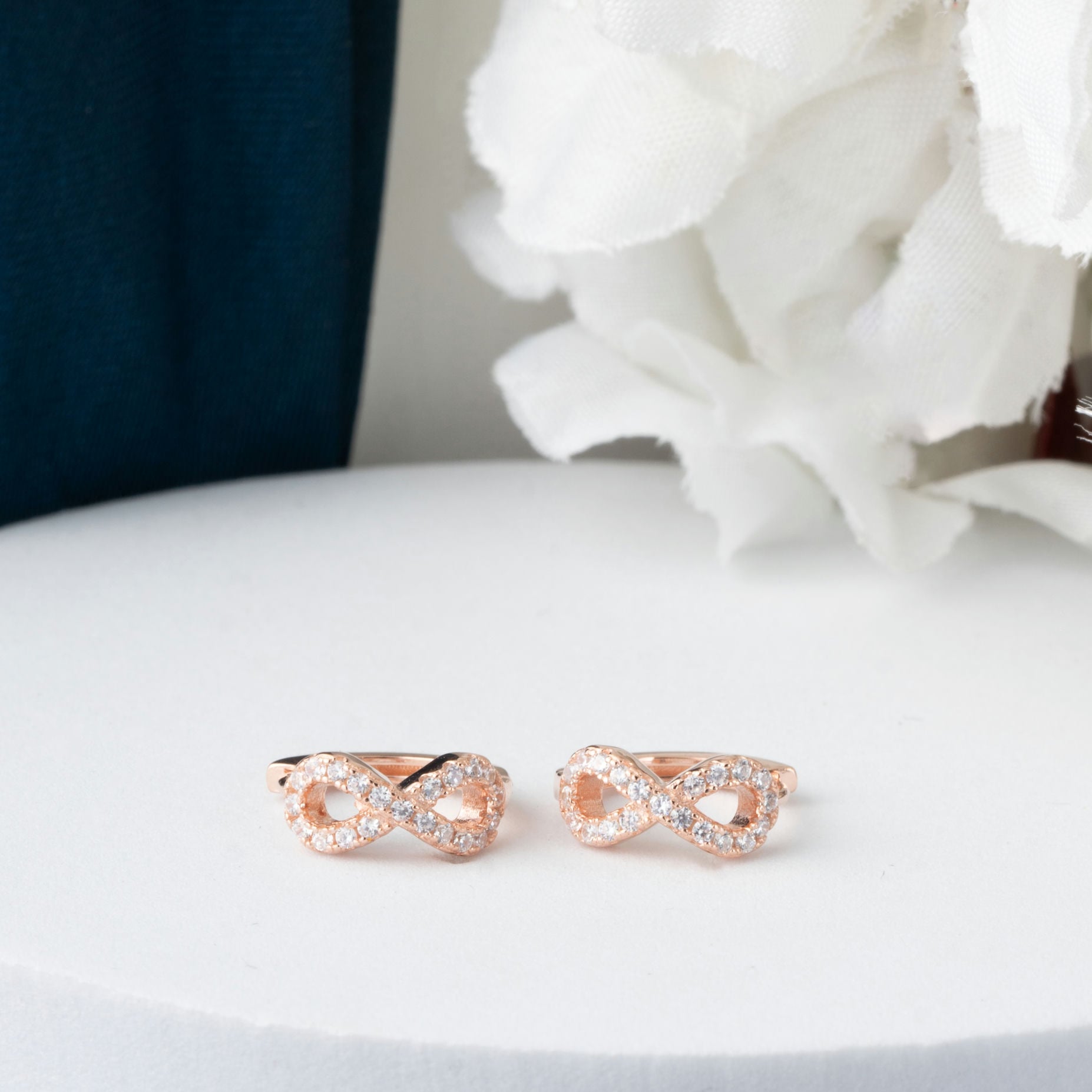 Infinite Love Silver Stud Earrings
