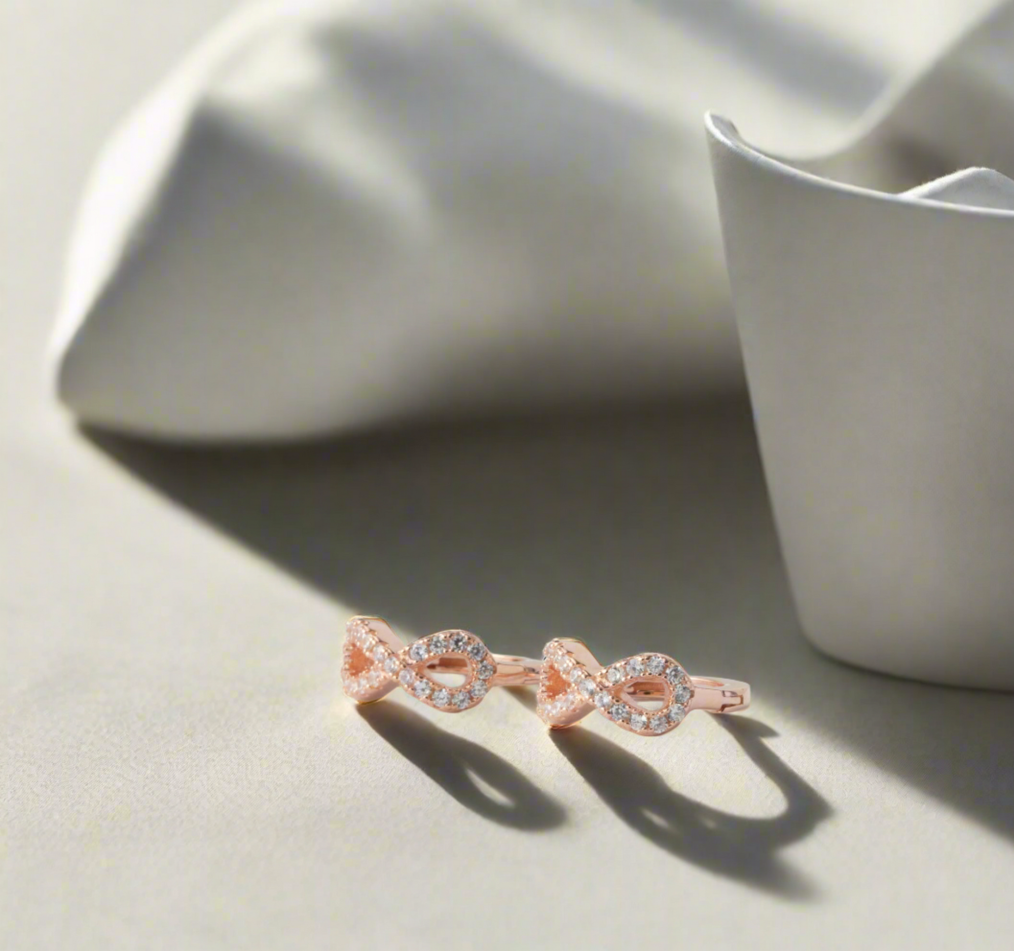 Infinite Love Silver Stud Earrings