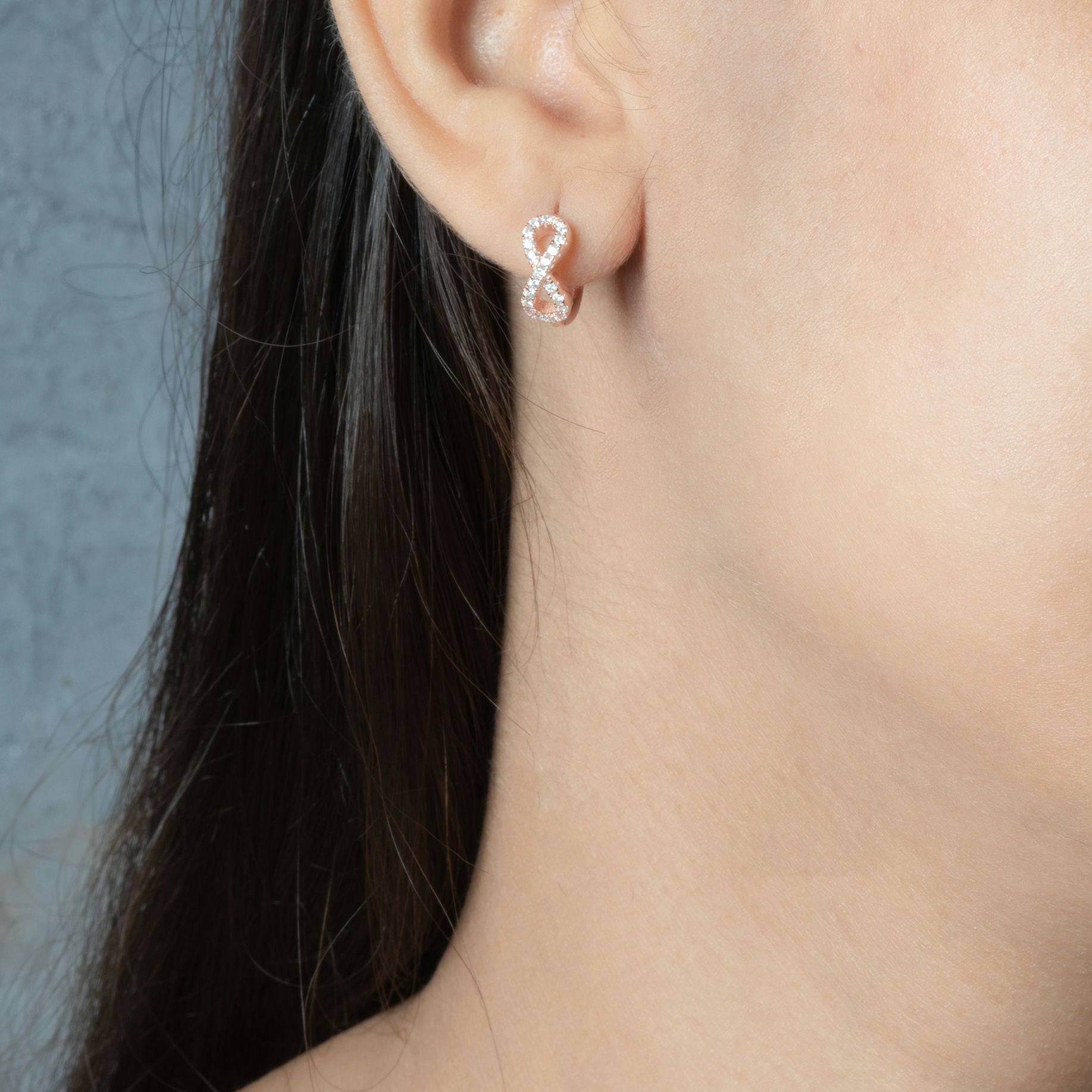 Infinite Love Silver Stud Earrings