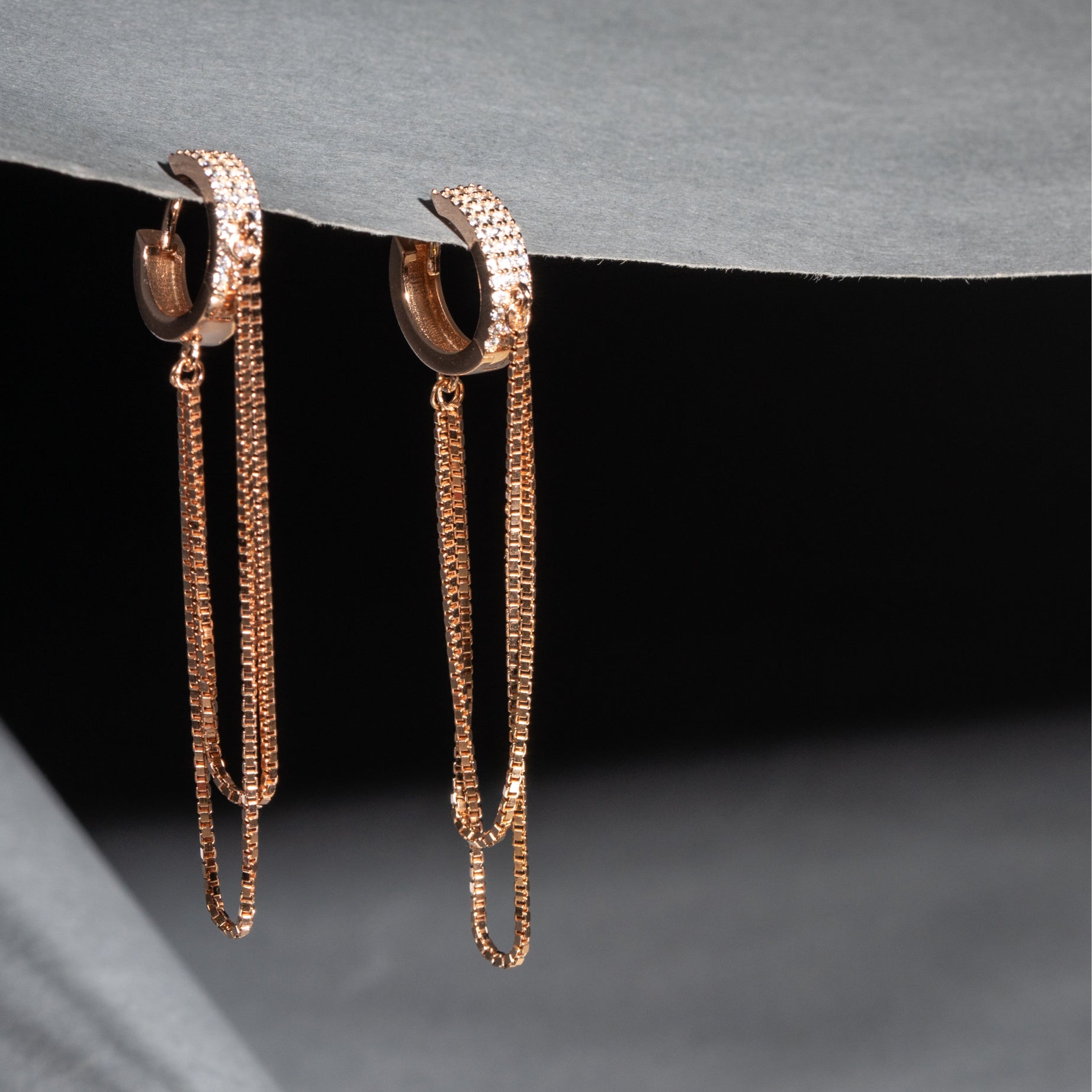 Luxurious Silver CZ Swirl Dangles