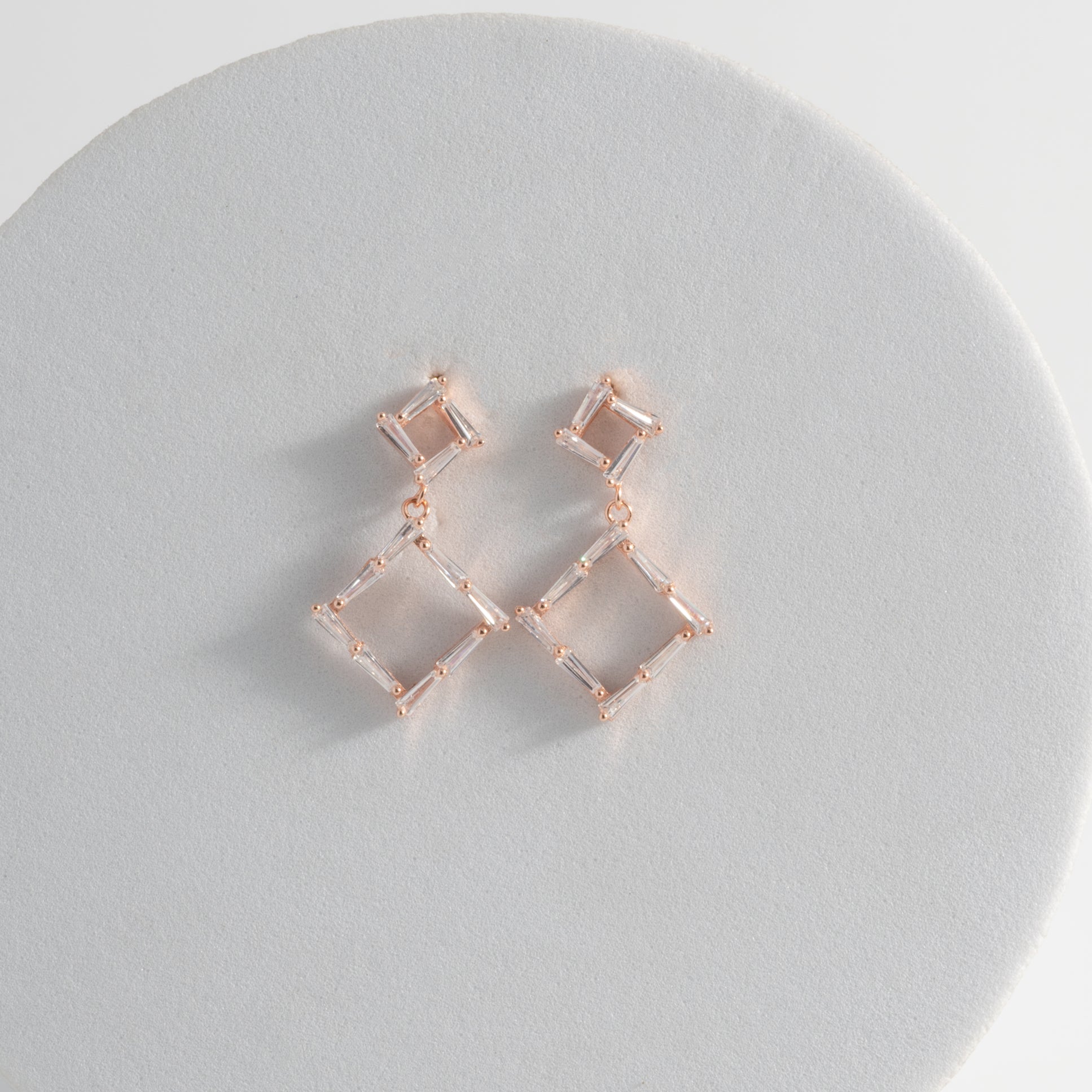 Timeless Square Charm Drop earrings