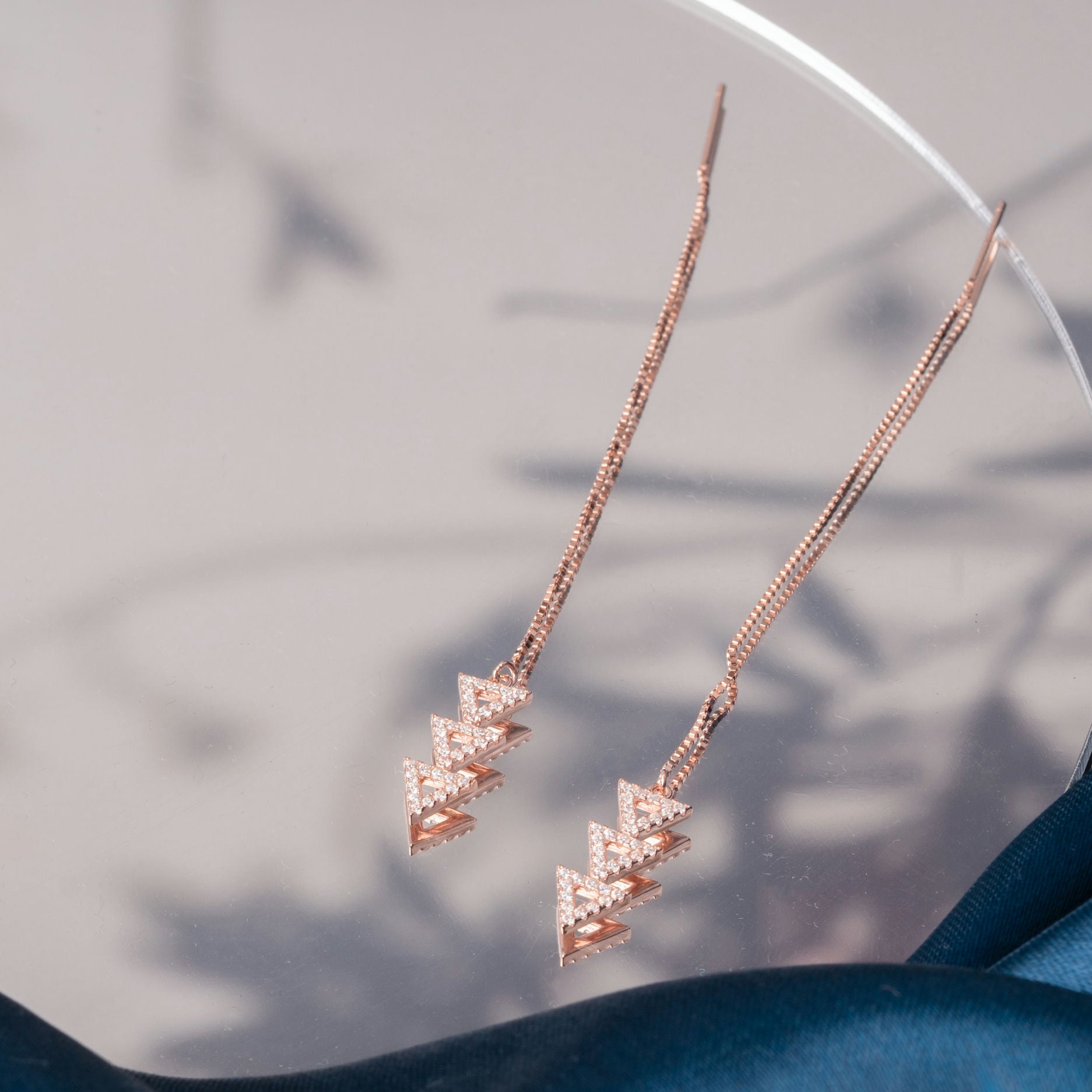 Silver Triangle Tassels