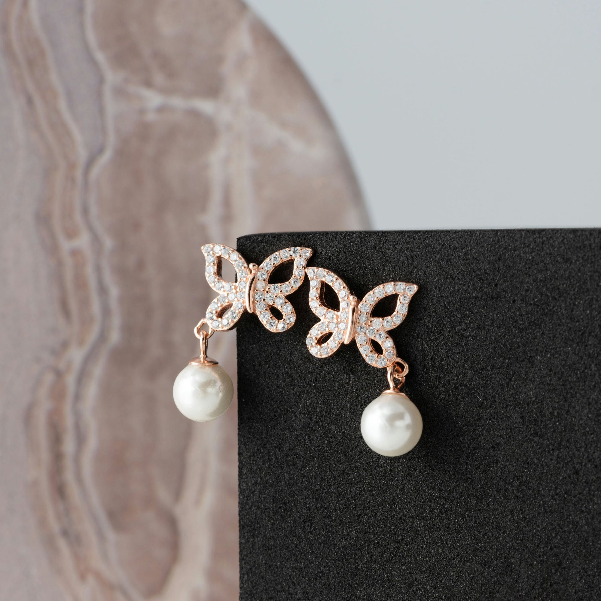 Snowdrop Butterfly Studs