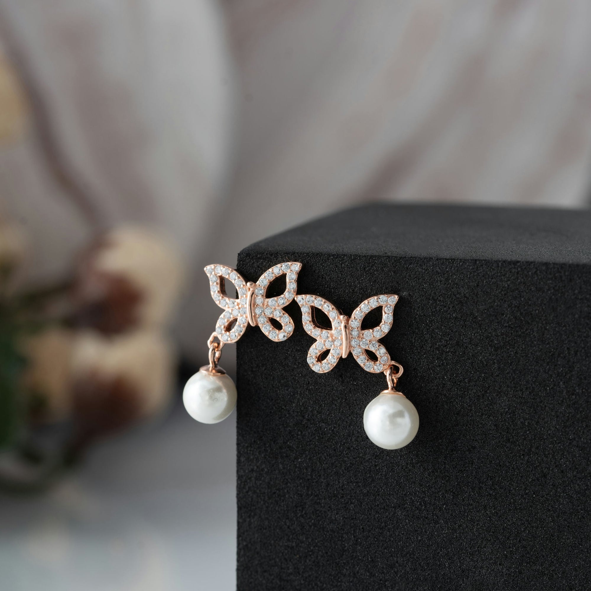 Snowdrop Butterfly Studs
