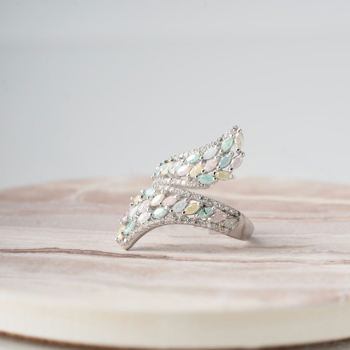 Pastel Winged Rose Gold Ring