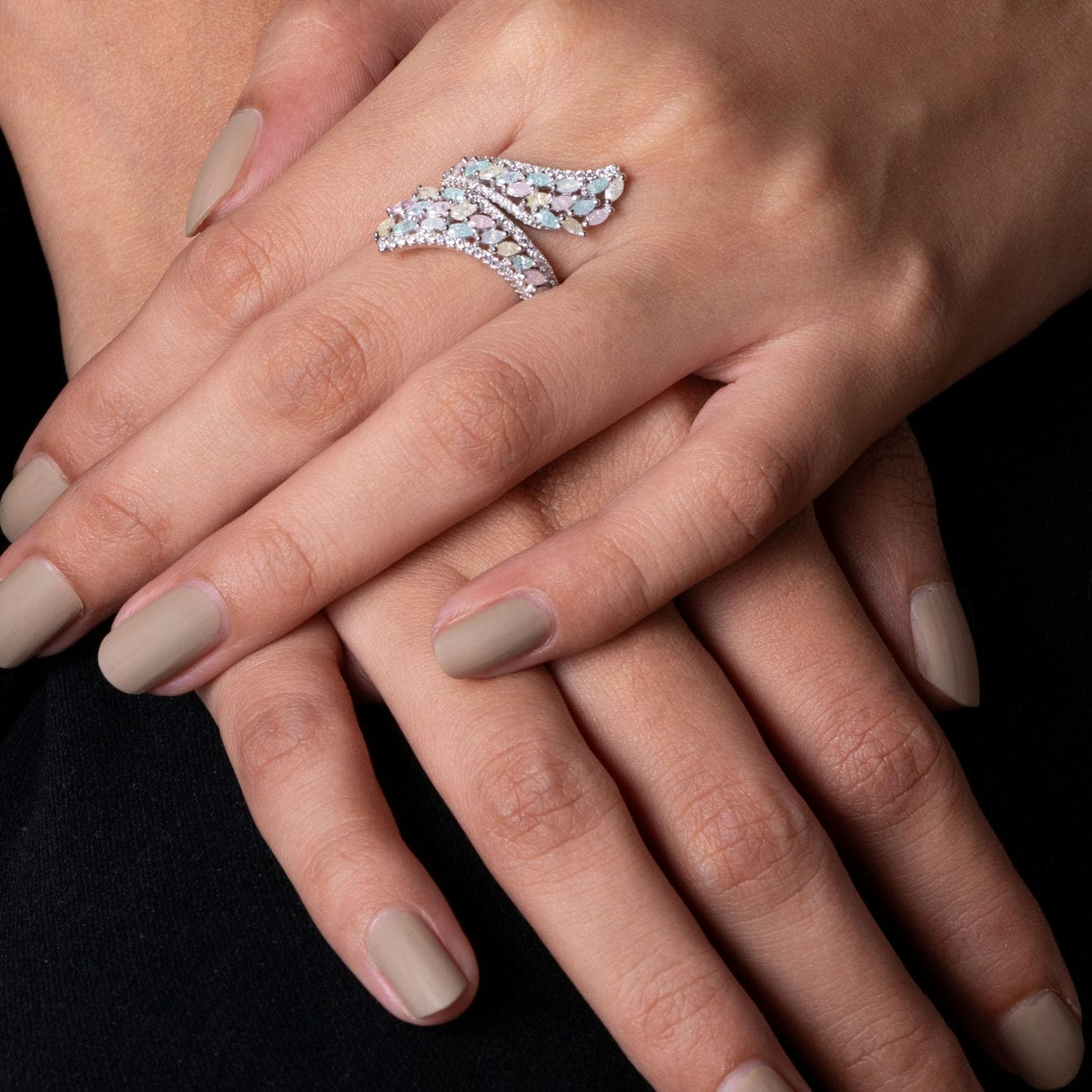 Pastel Winged Rose Gold Ring
