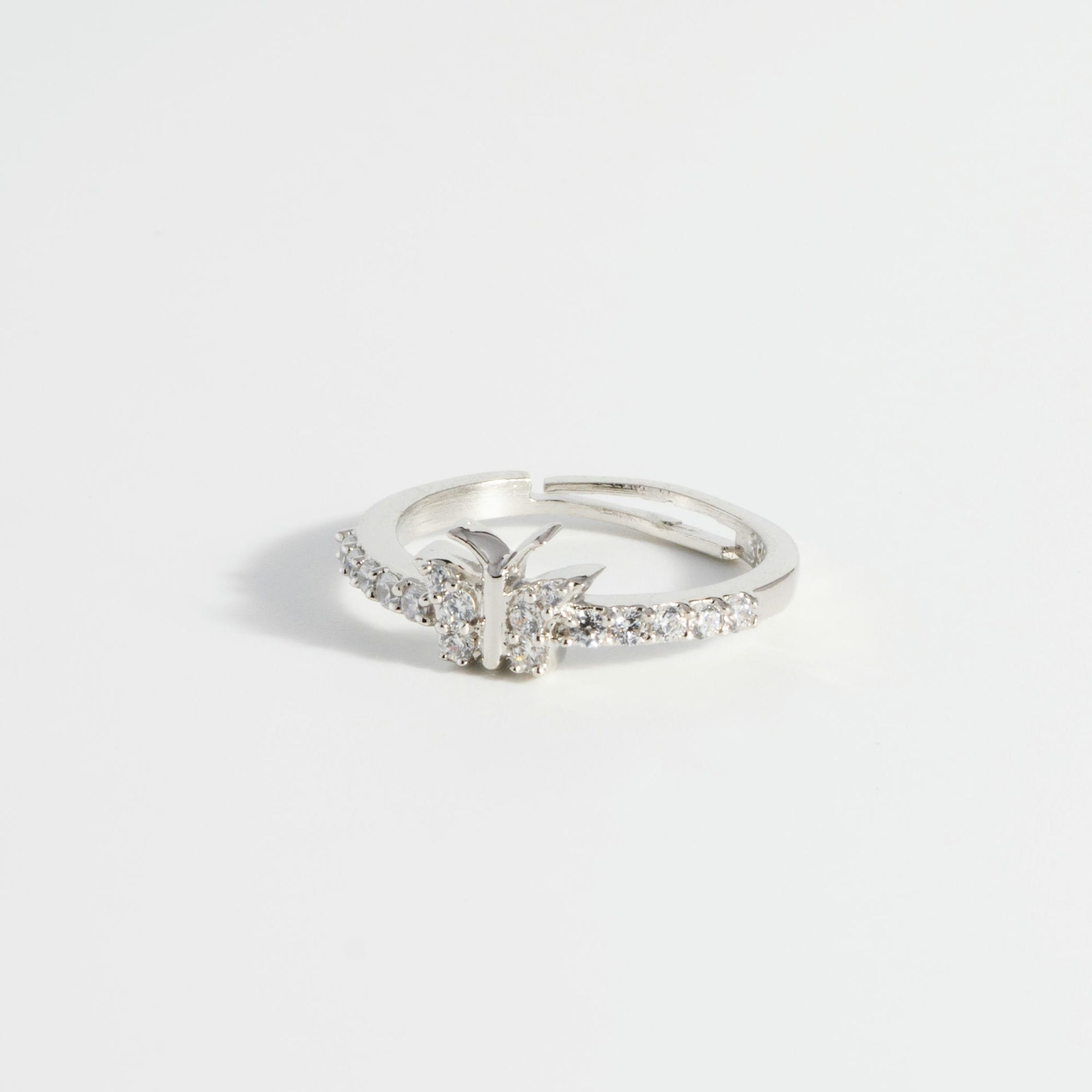 Sparkling Wings Silver Ring