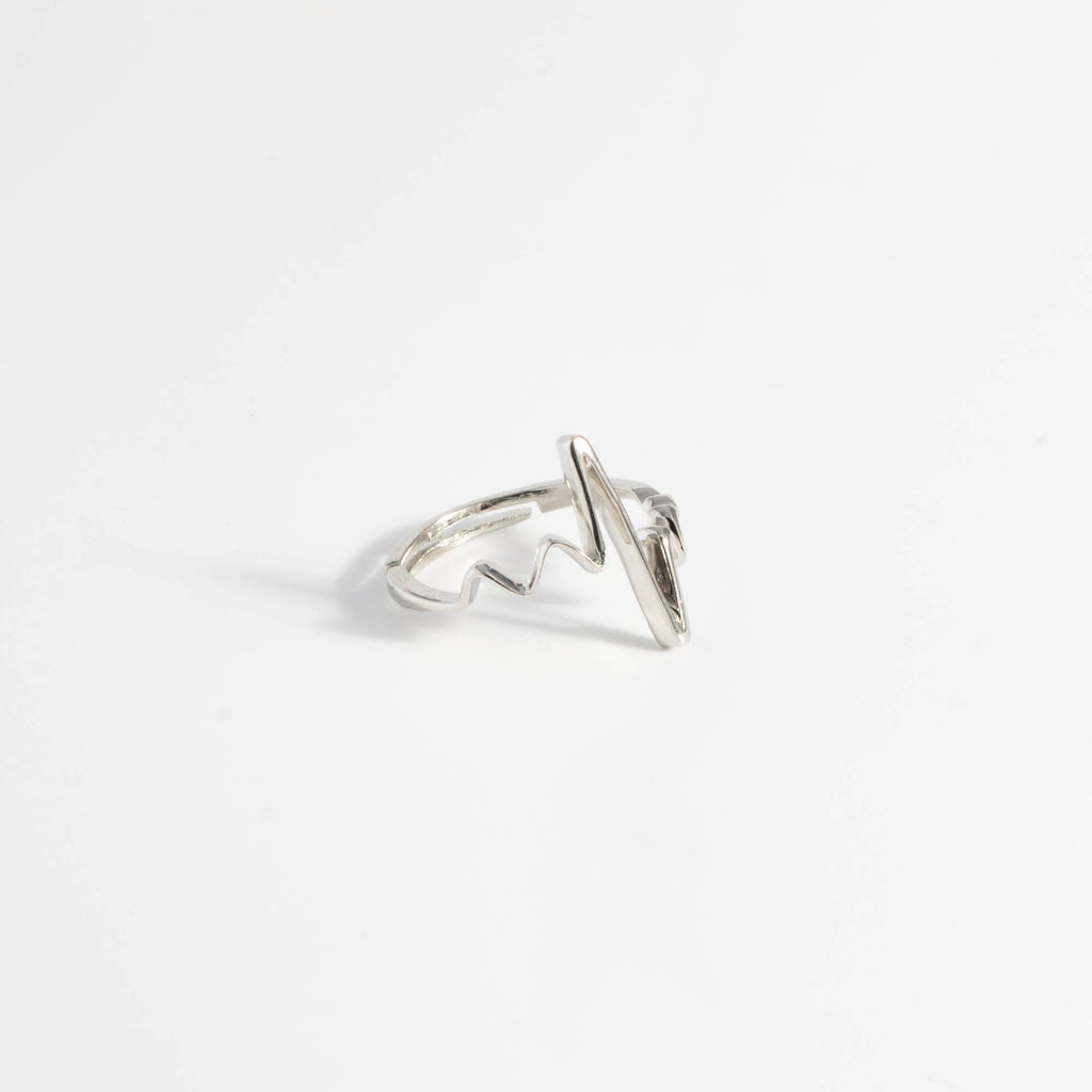Heartbeat Symphony Silver Ring