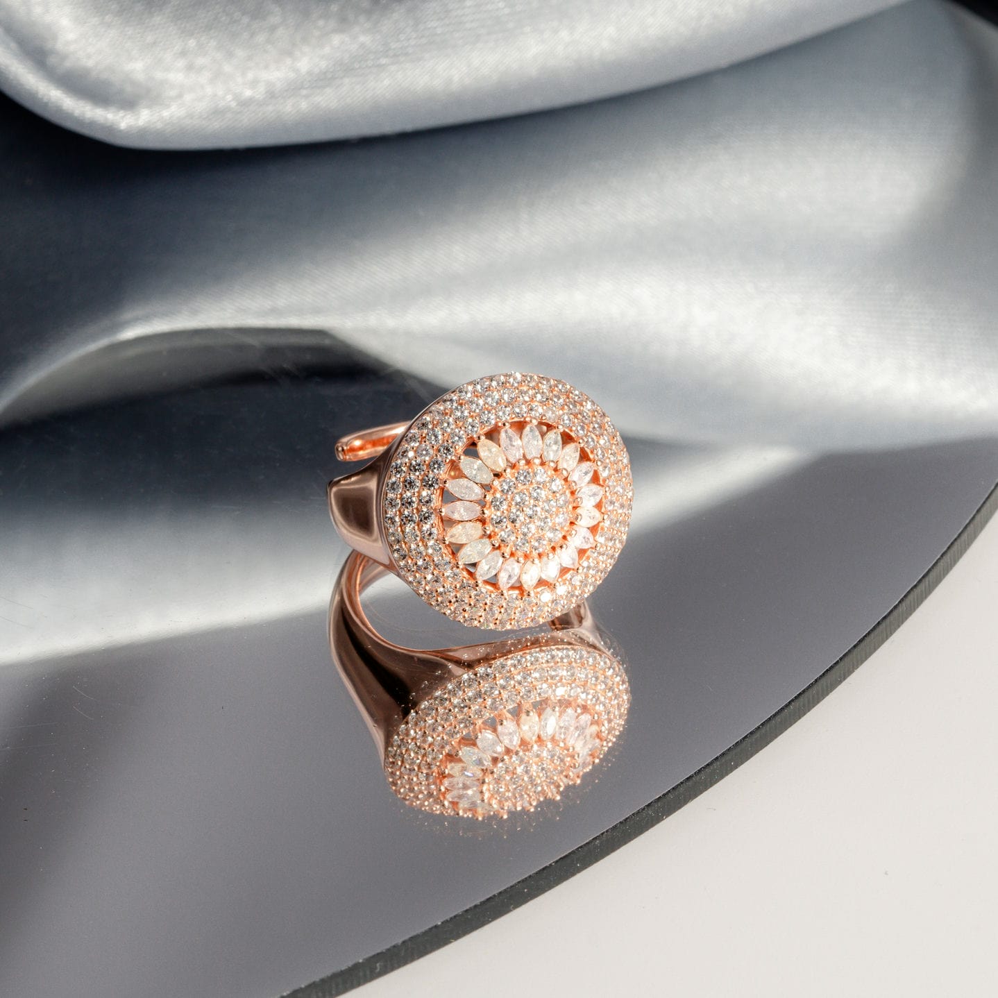 Pastel Halo Rose gold  Ring