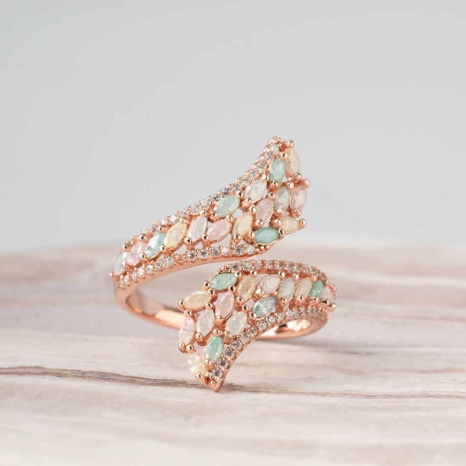 Pastel Winged Rose Gold Ring