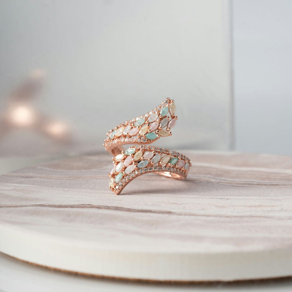 Pastel Winged Rose Gold Ring