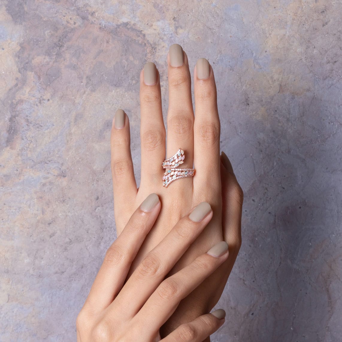 Pastel Dreams Silver Gemstone Ring