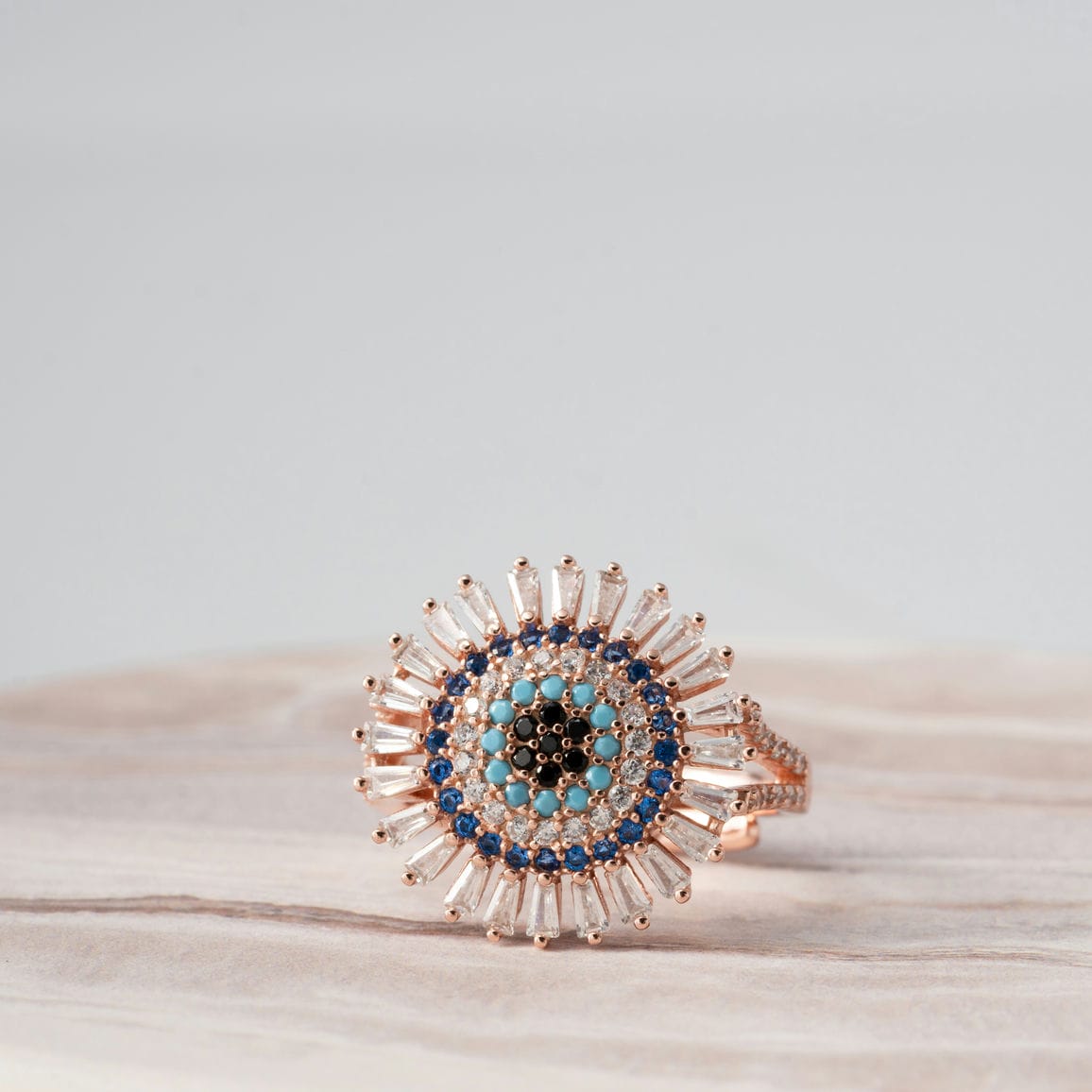 Oceanic Delight Rose gold Ring
