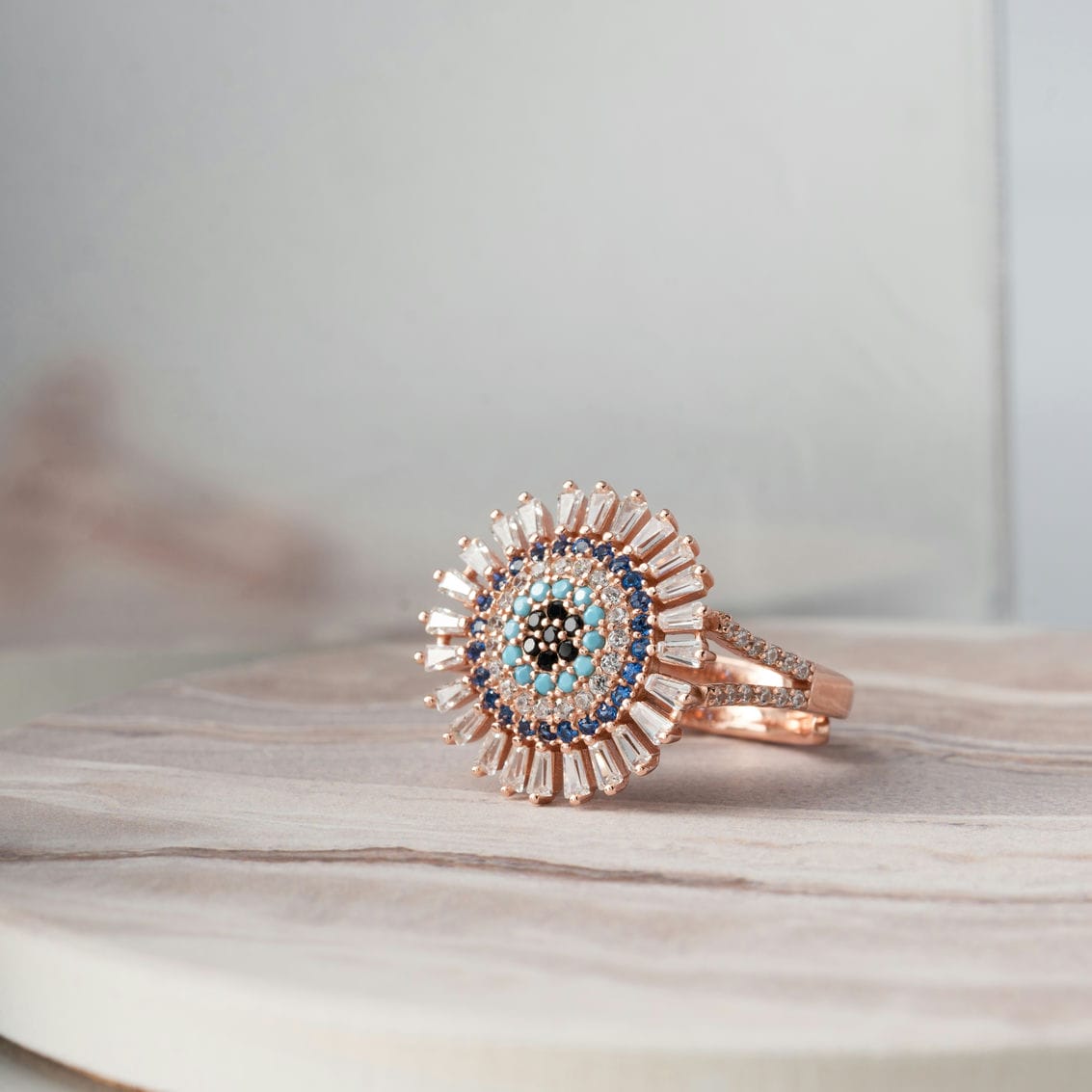Oceanic Delight Rose gold Ring