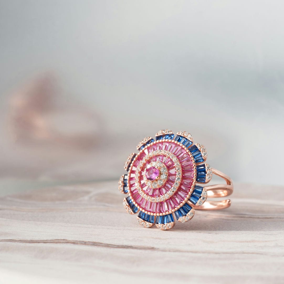 Festive Floral Rose gold Ring