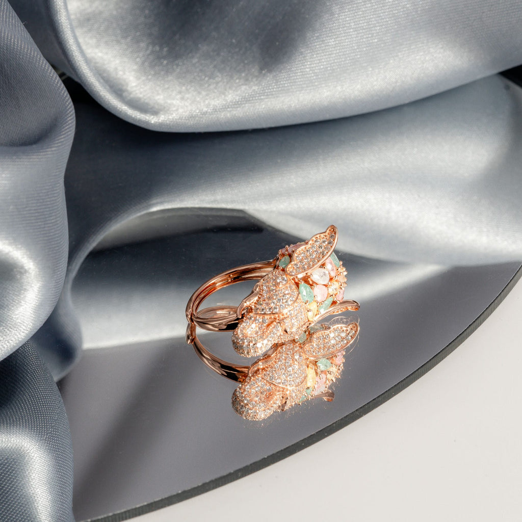 Royal Rose Gold Elephant Treasure Ring