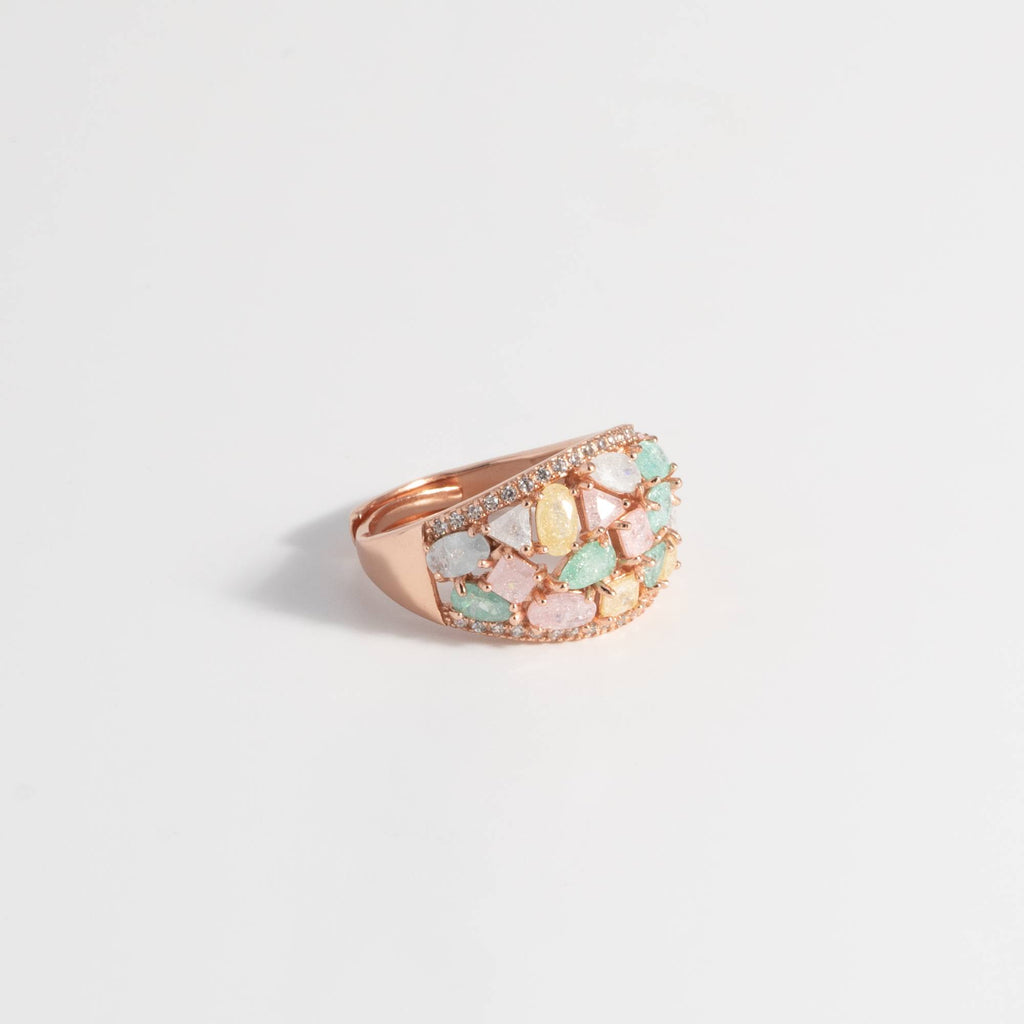 Elegant Rose Gold Pastel Ring