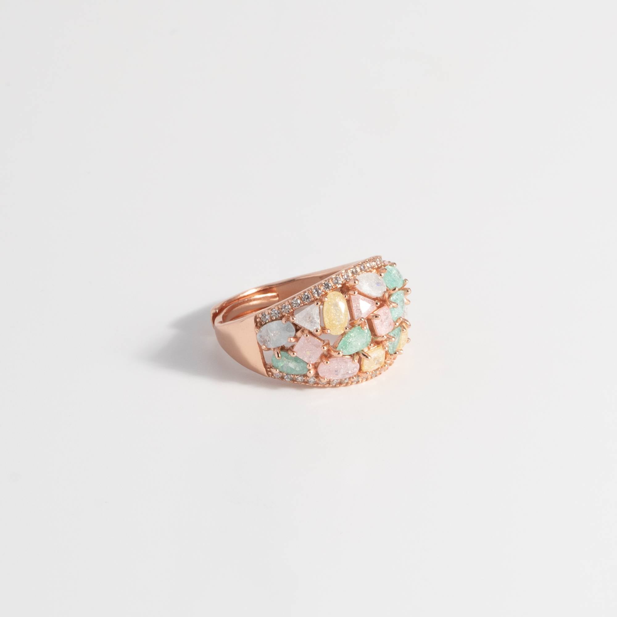 Elegant Rose Gold Pastel Ring
