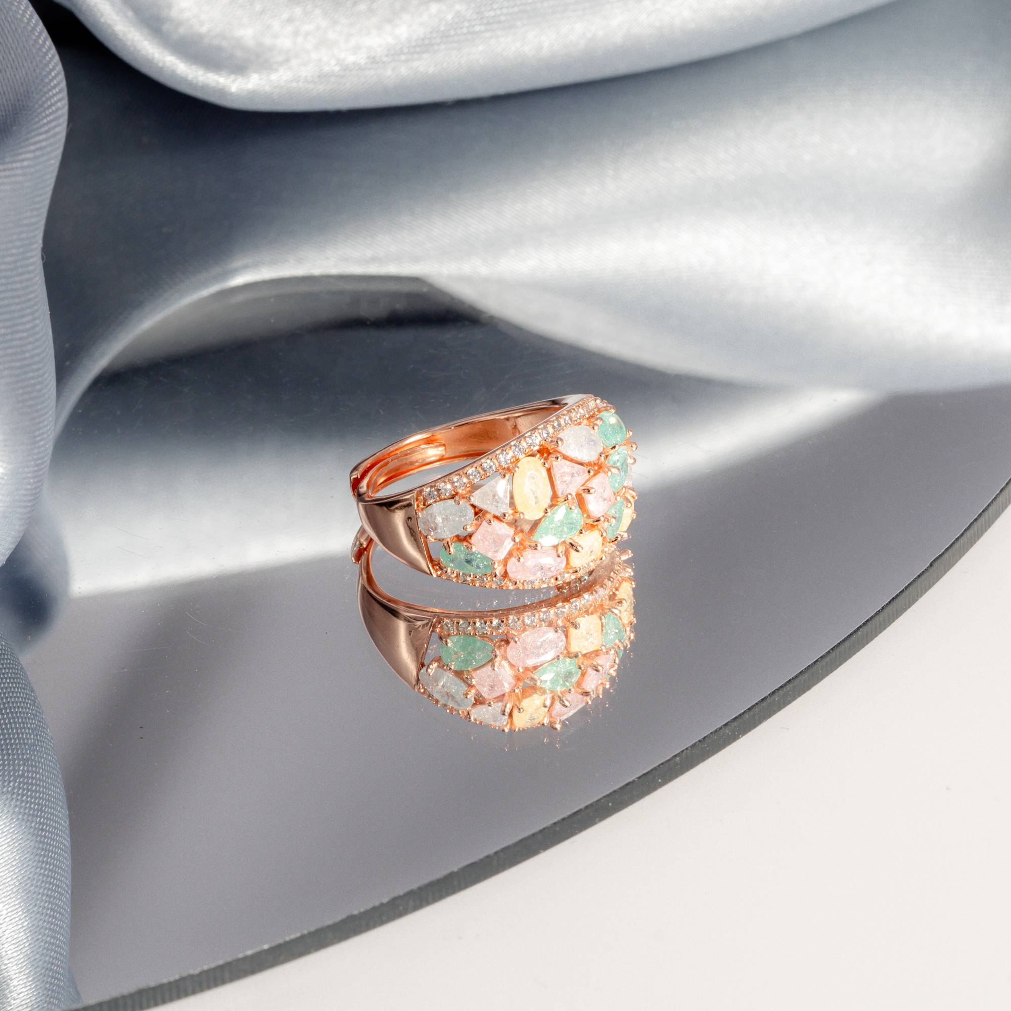 Elegant Rose Gold Pastel Ring