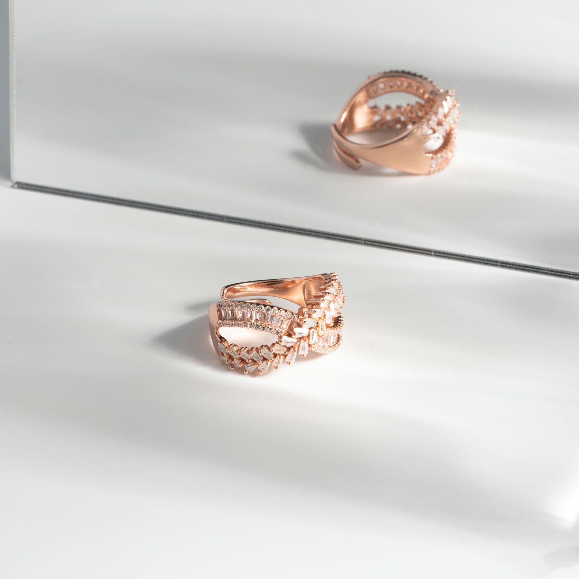 Sparkling Infinity Charm Ring