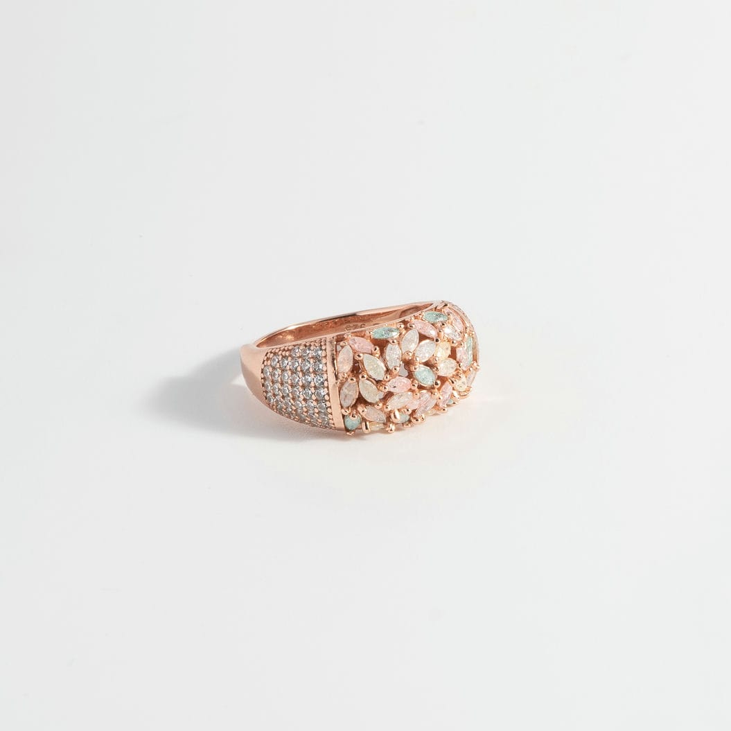 Springtime Serenade CZ Floral Ring