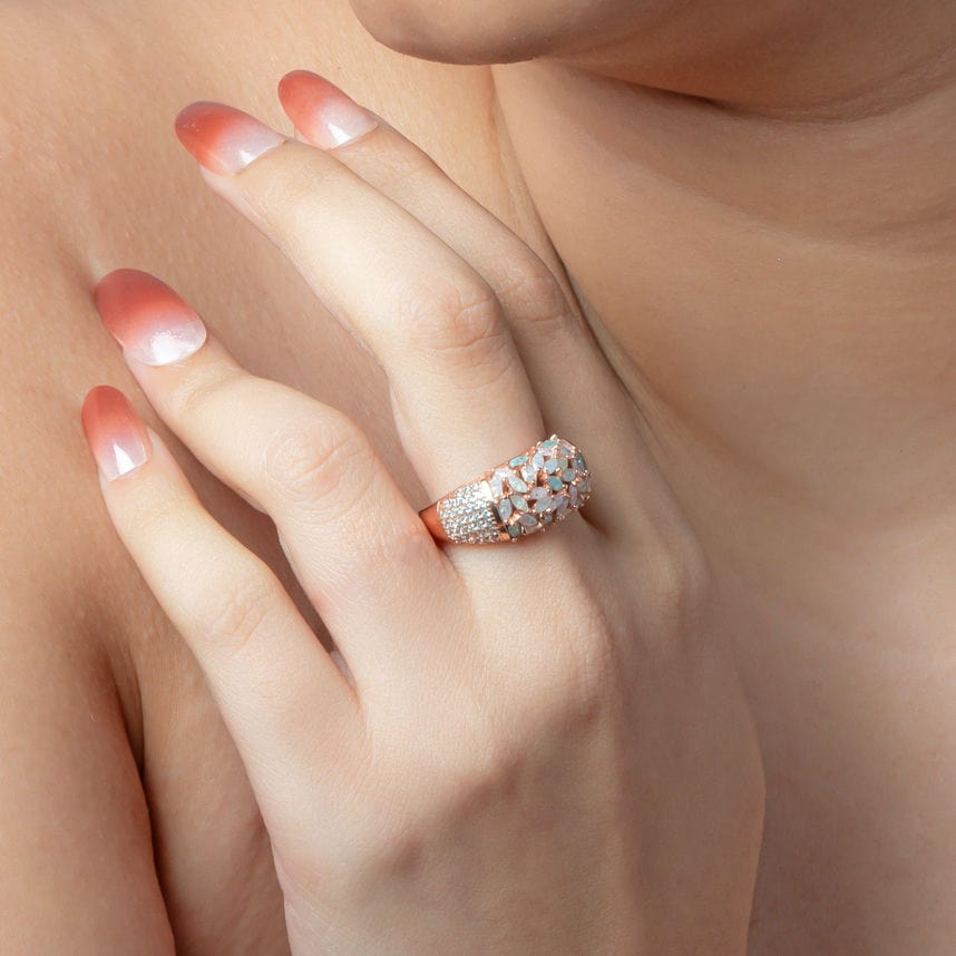 Springtime Serenade CZ Floral Ring