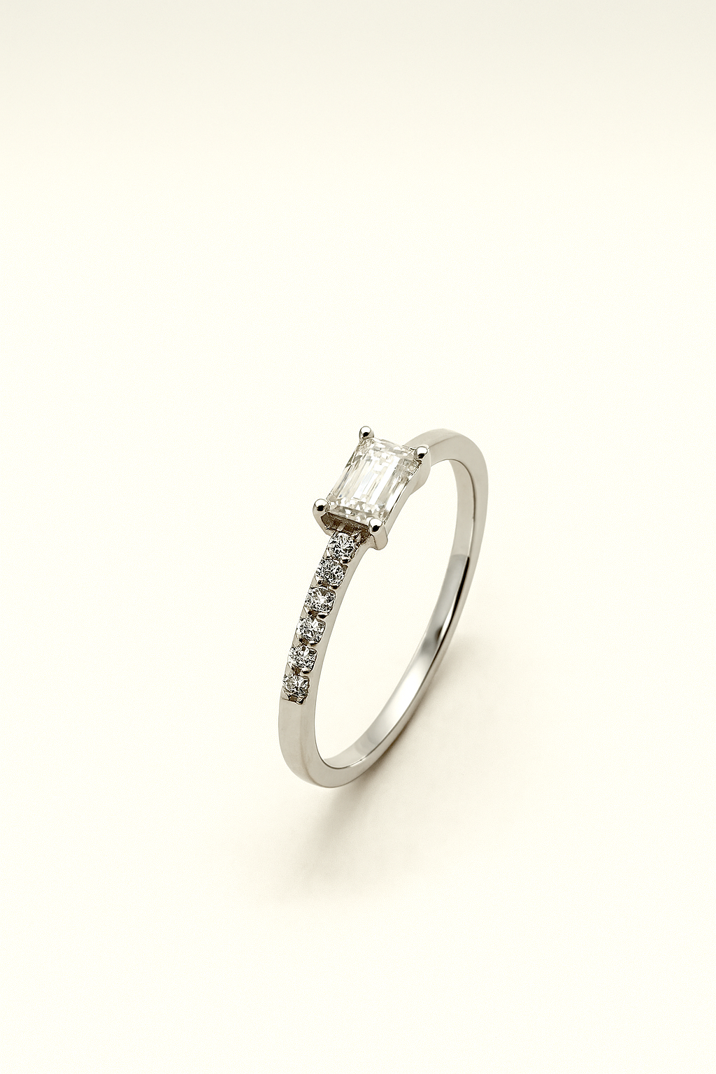 Silver CZ Curve Ring