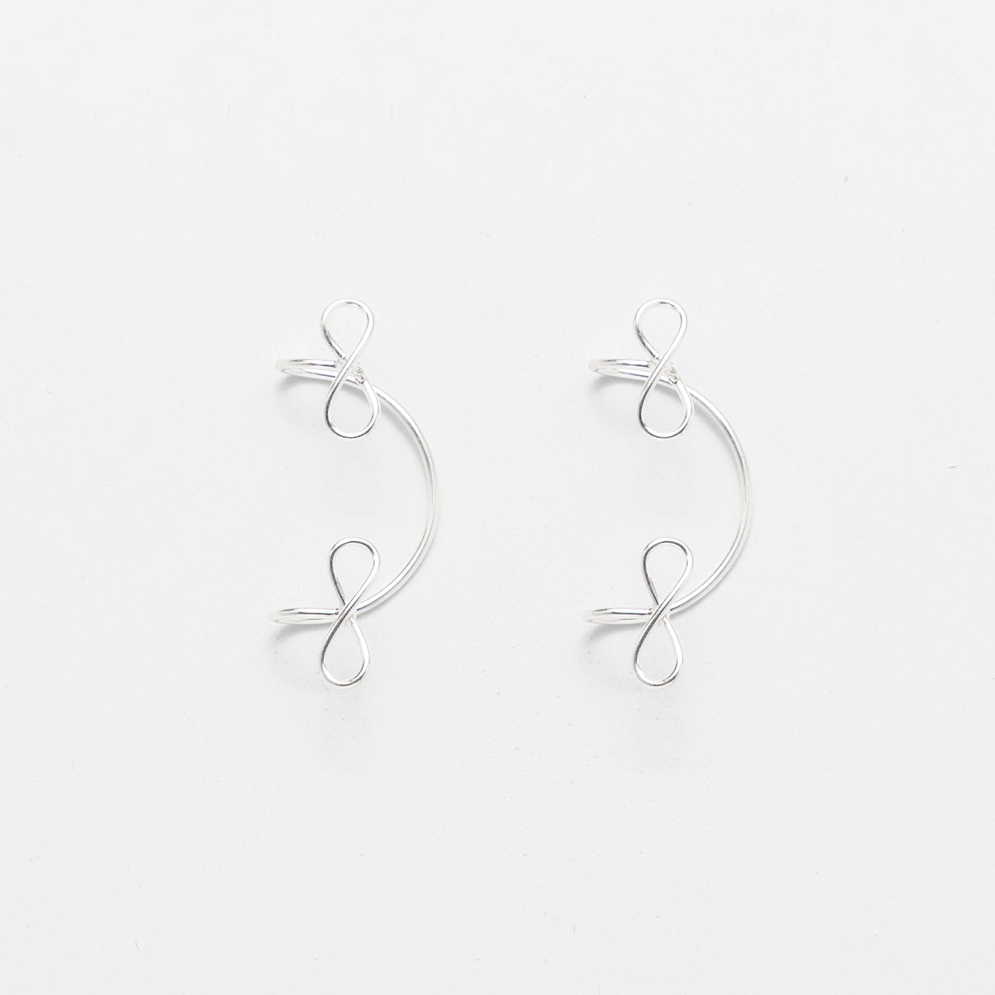 Timeless Infinity Silver  Ear Cuffs