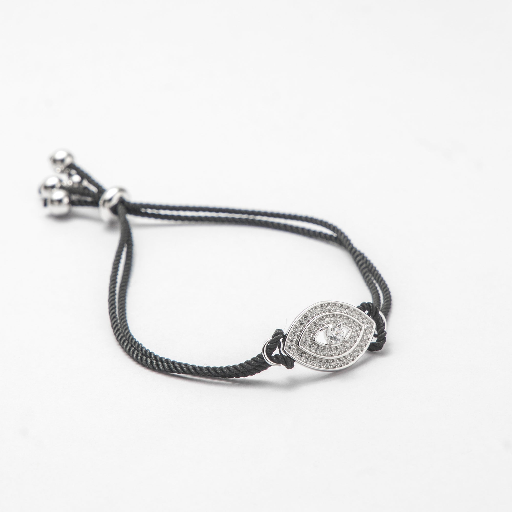 Trendy Evil Eye CZ Silver  Bracelet