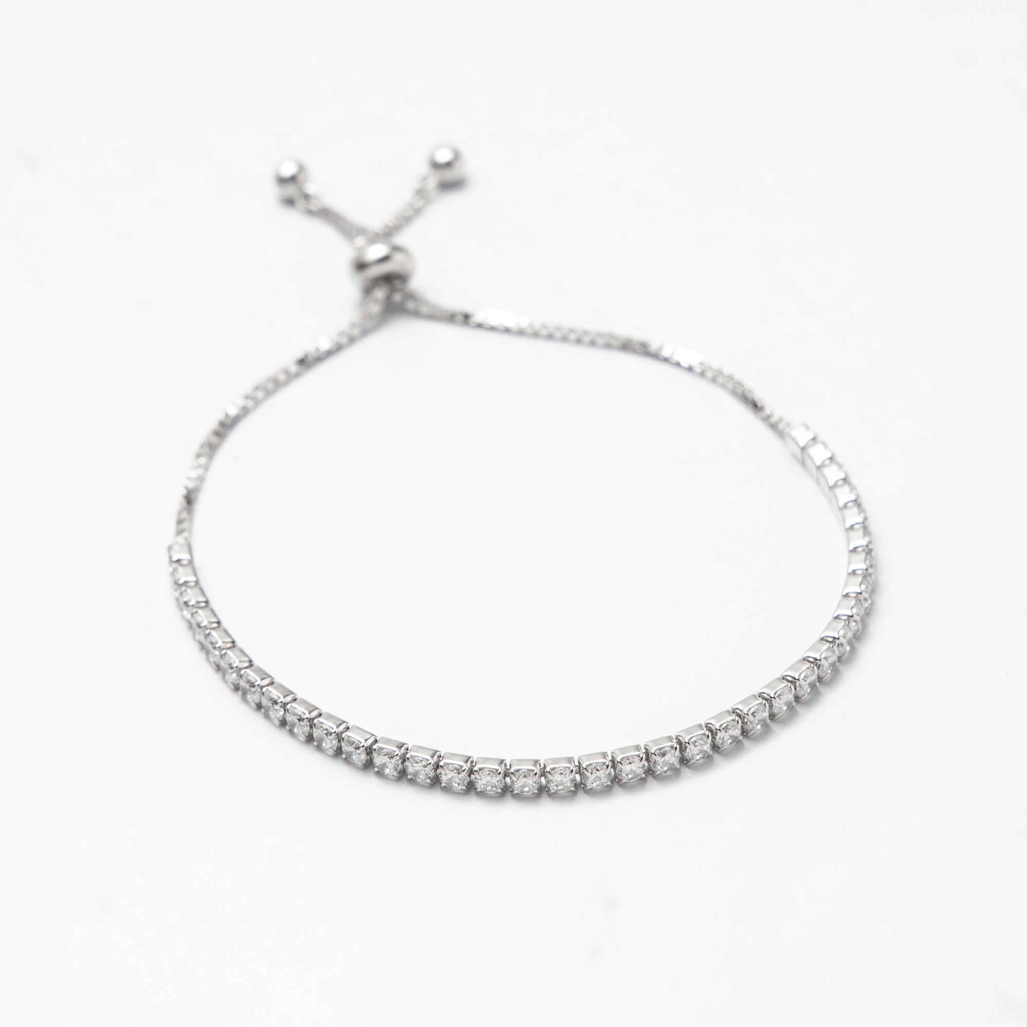 Classic Silver Tennis Bracelet with Brilliant Stones - Chic Sterling Silver Jewelry for Timeless Style