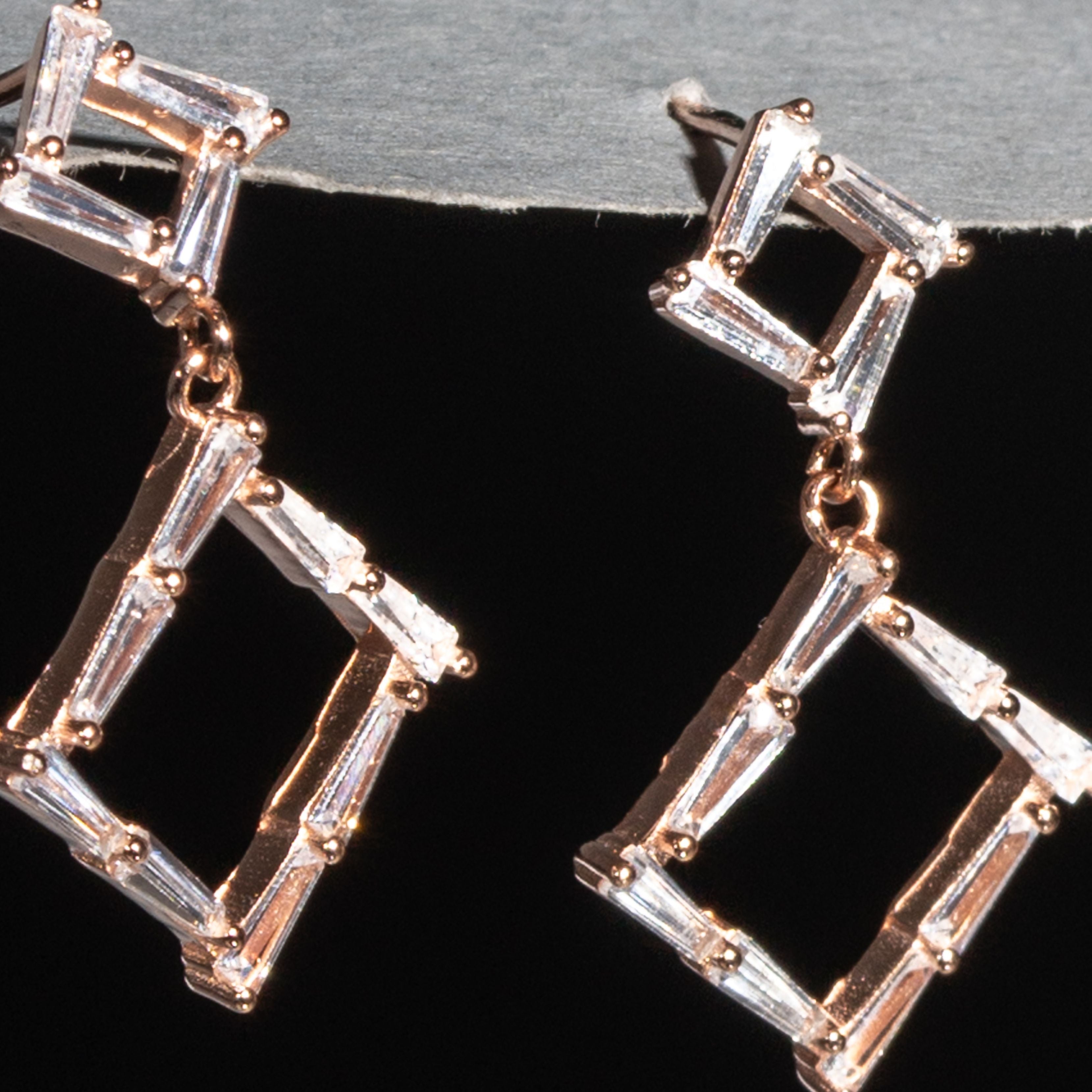 Timeless Square Charm Drop earrings