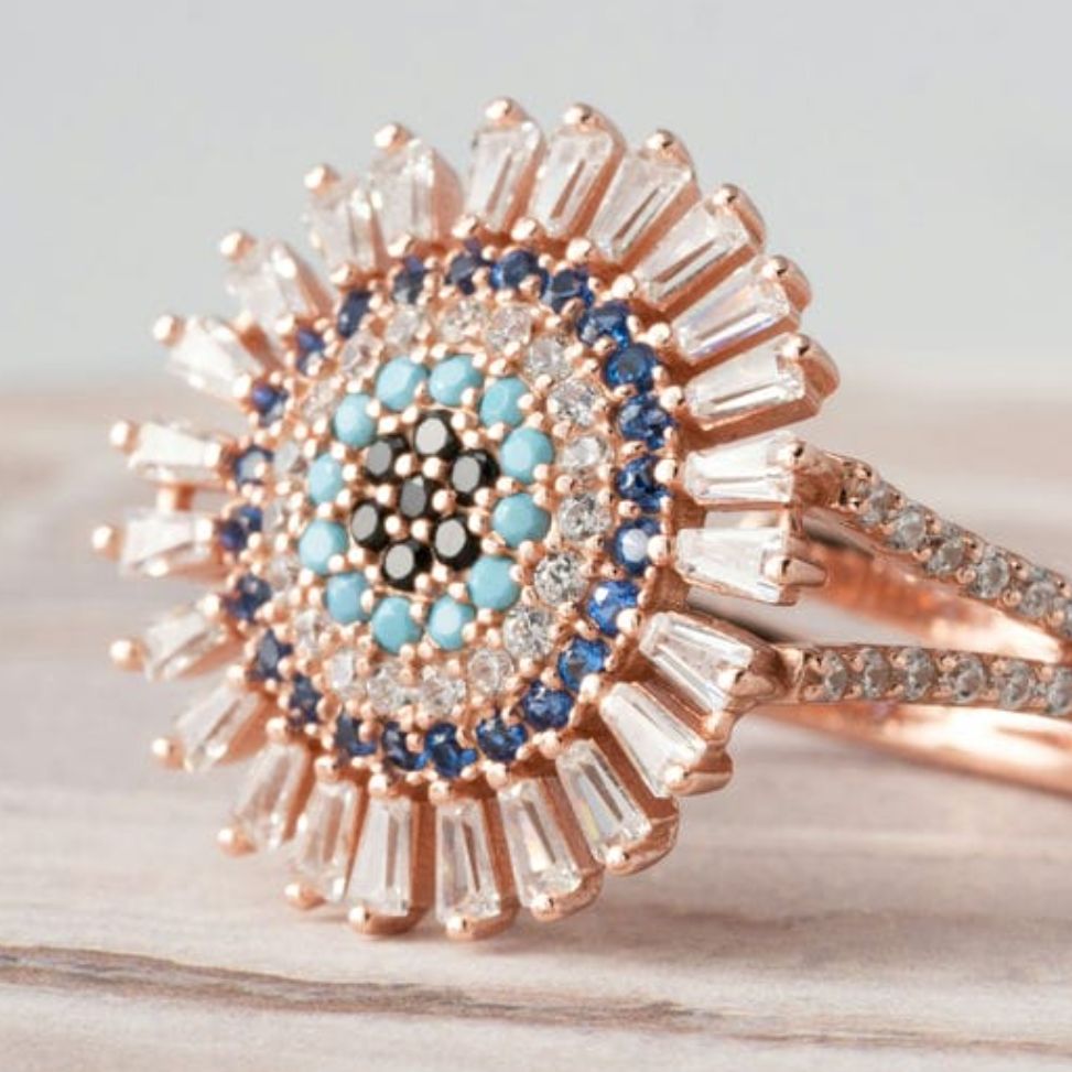 Oceanic Delight Rose gold Ring