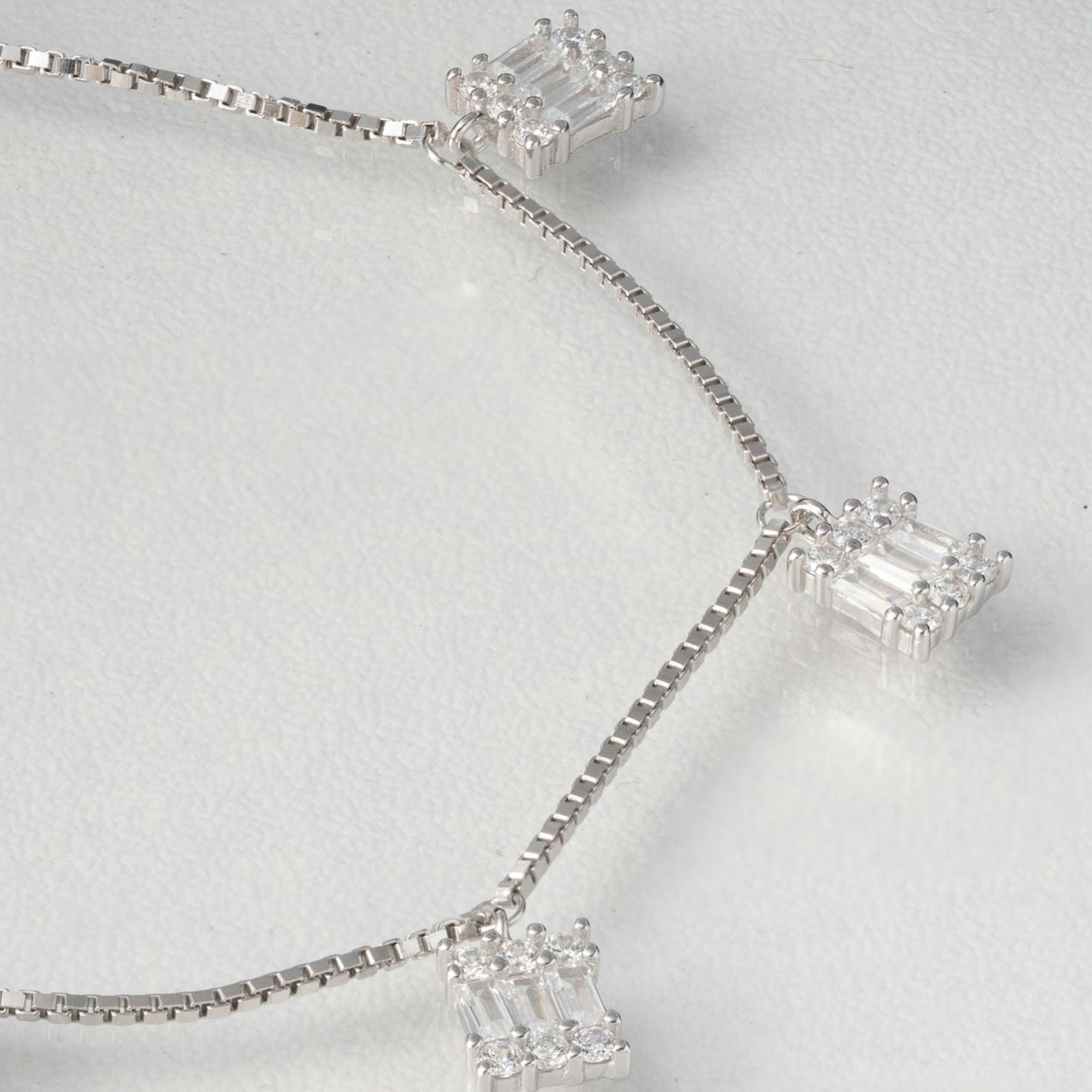 Rosy Crystal Charm bracelet