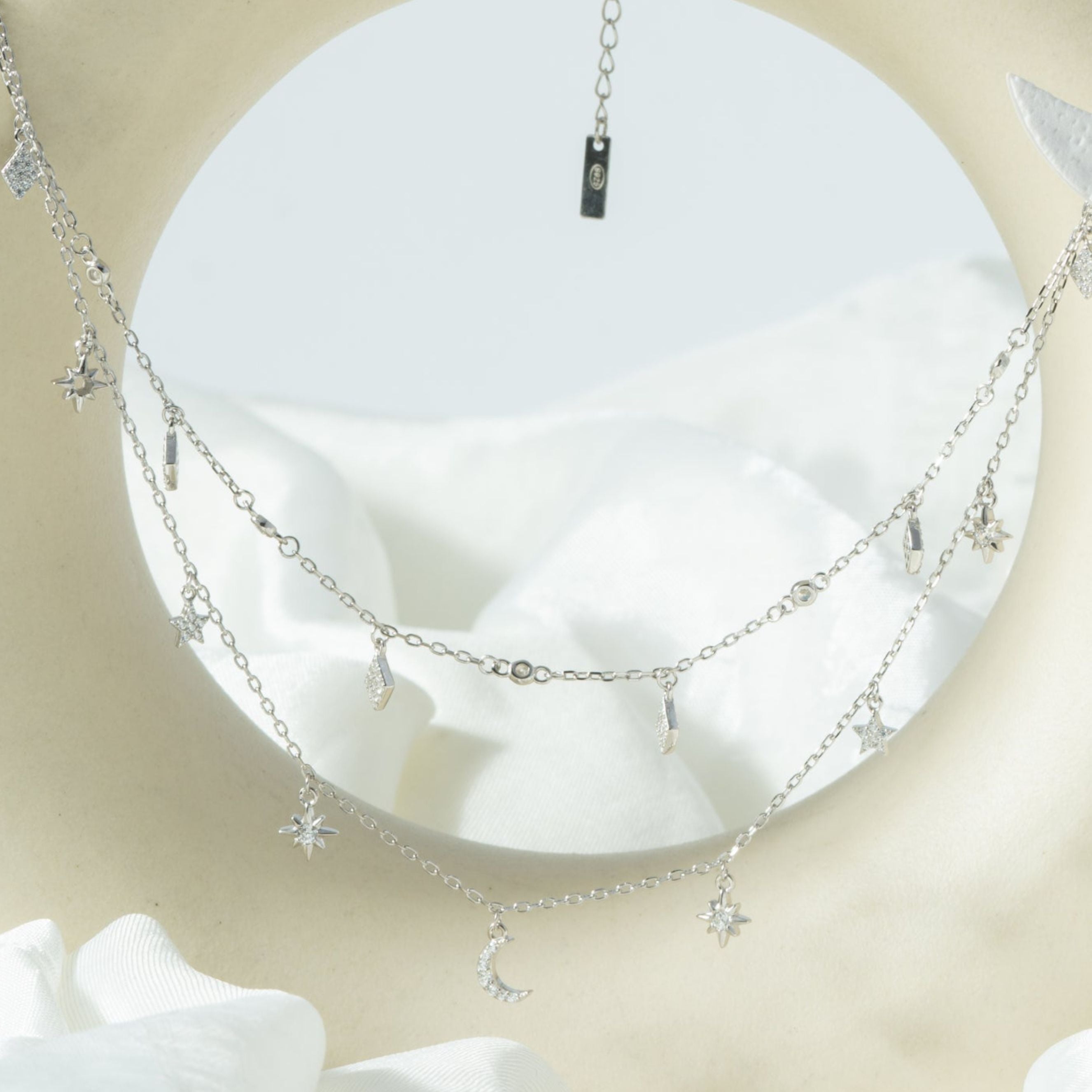 Starry Night Sparkle Pendant Necklace Set