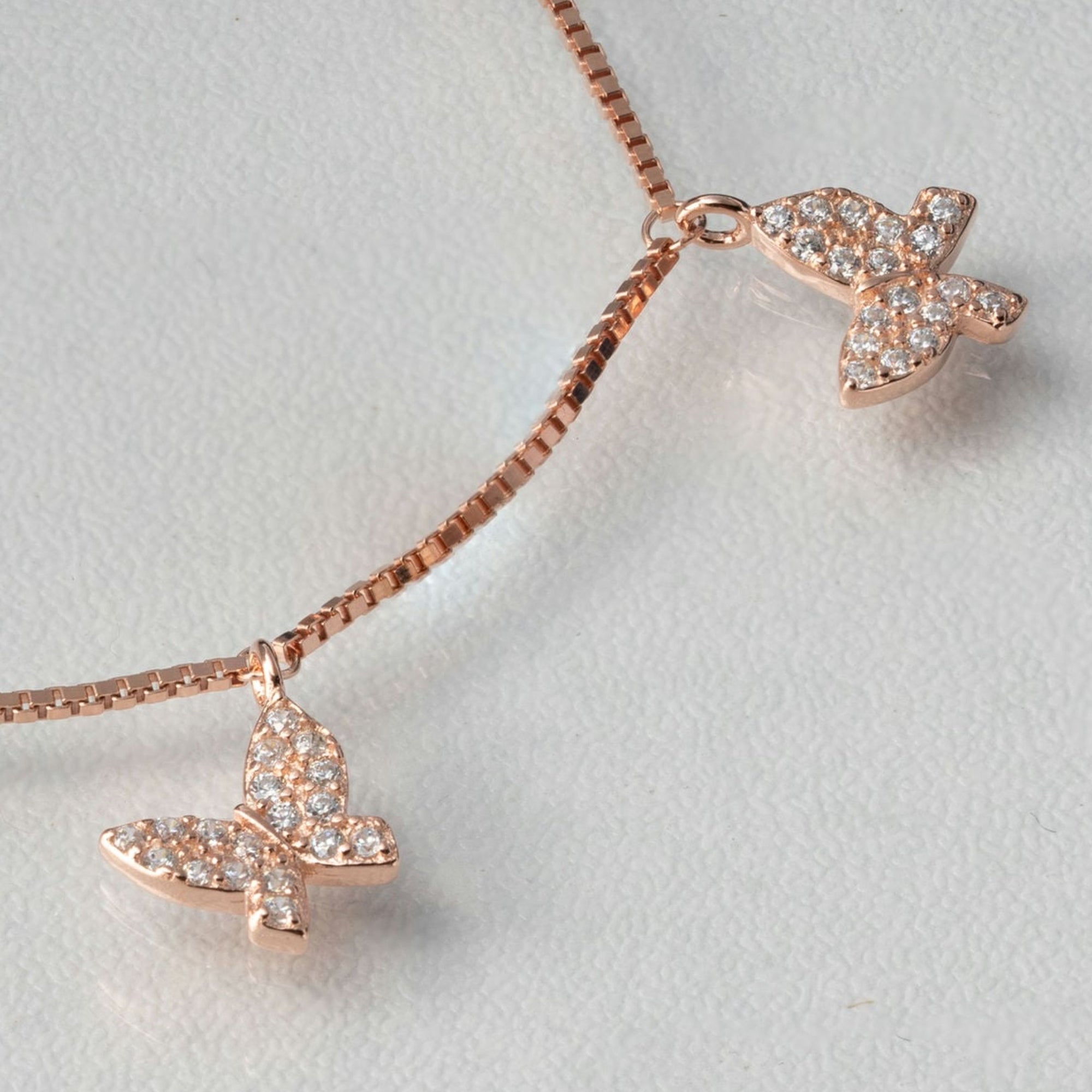 Rose Gold Butterfly Bliss bracelet