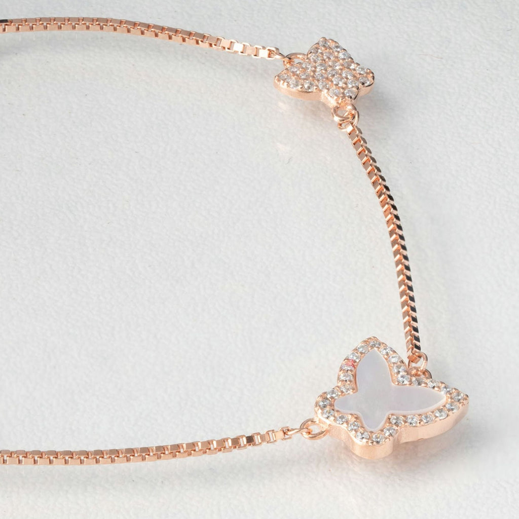 Dazzling Butterfly charm bracelet