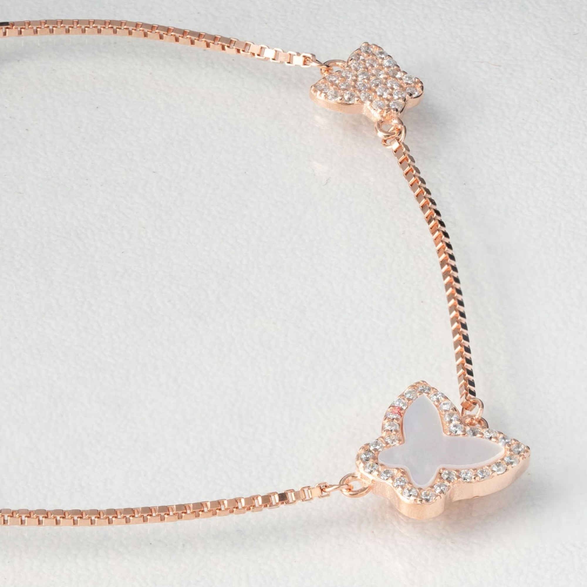 Dazzling Butterfly charm bracelet