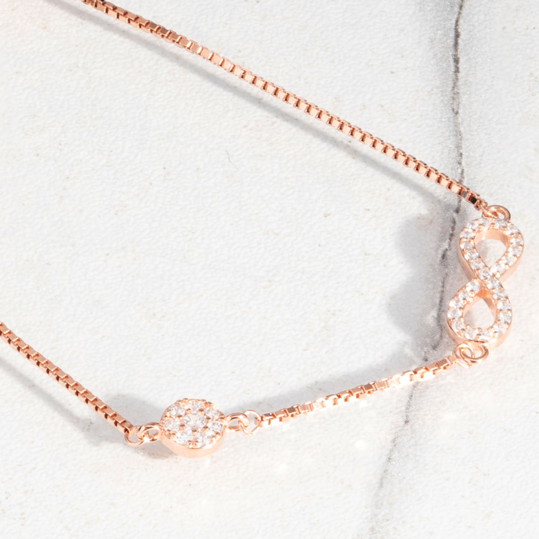 Forever  Rose Gold Infinity Bracelet