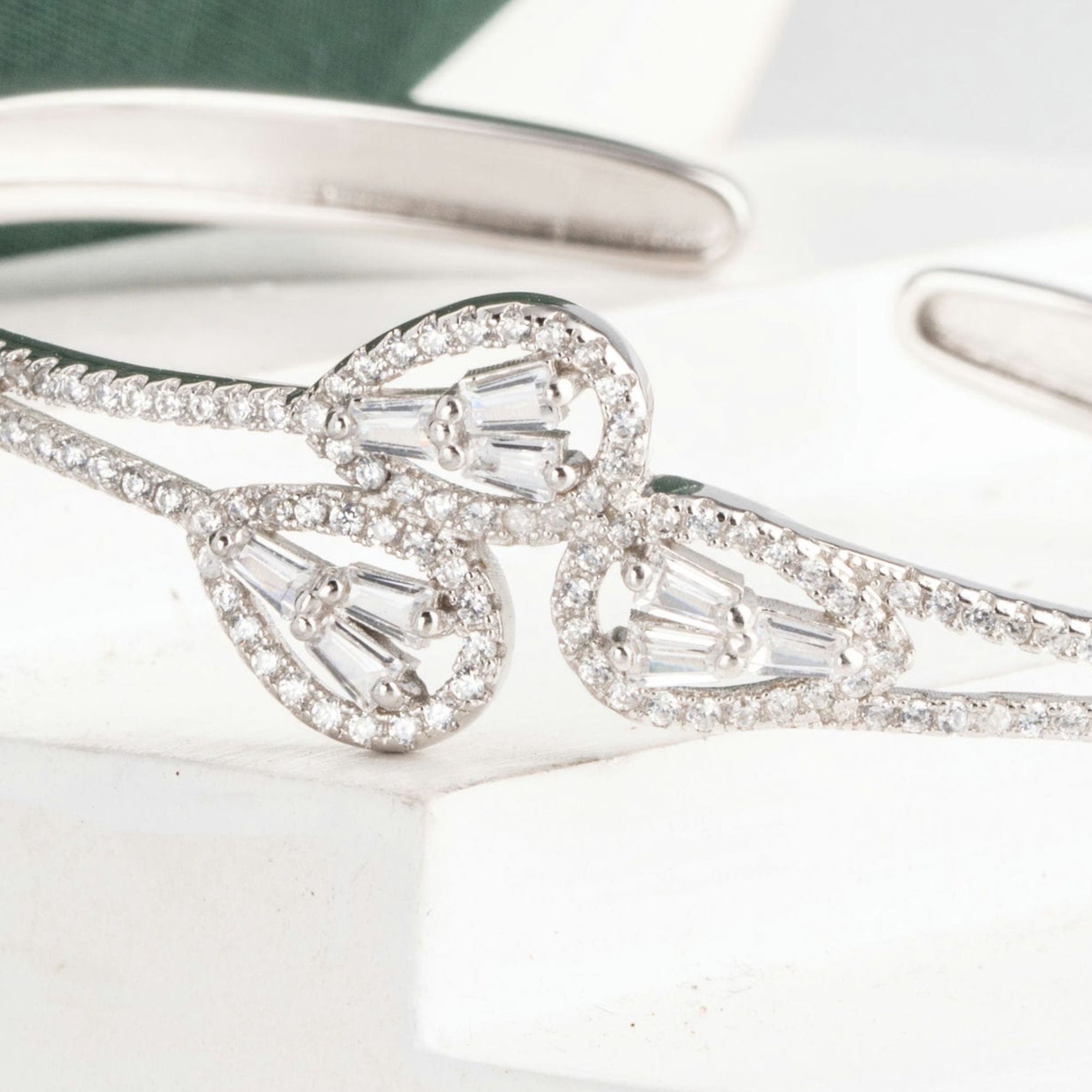 Crystal Cascade Openable Bracelet