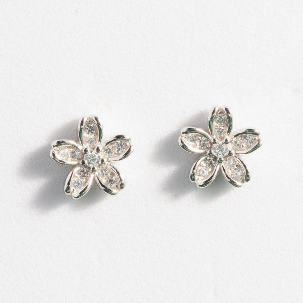 Silver Floral Finesse Earrings