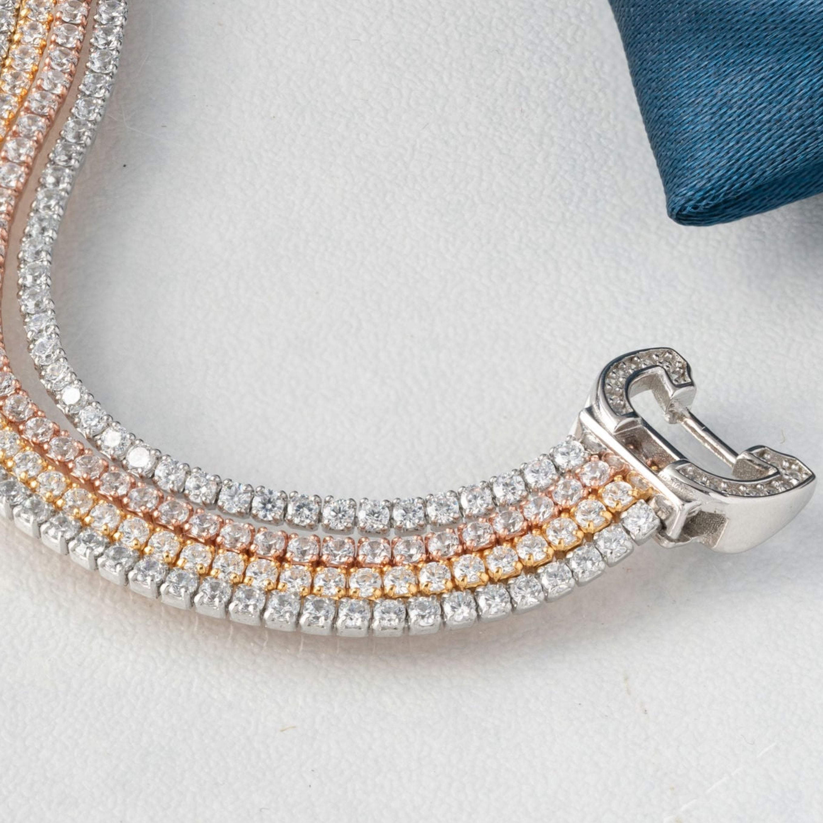 Luxe Fusion CZ Studded Layered Bracelet