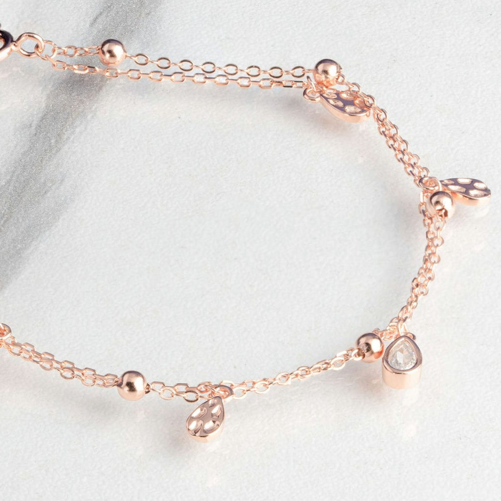Droplet Dazzle Rose Gold Bracelet