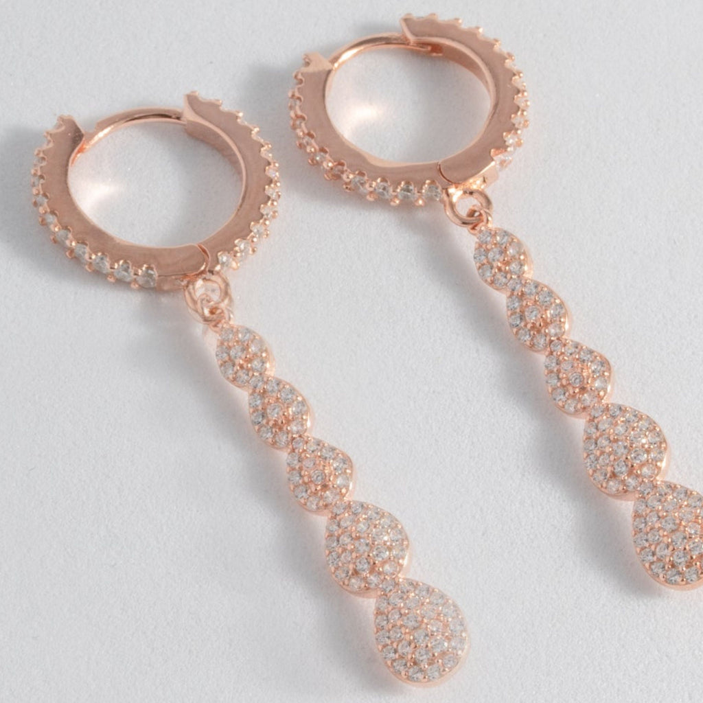Spirited Sparkle Leafy Dangle Earrings