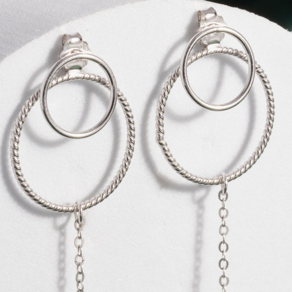 Swirl Pearl Danglers