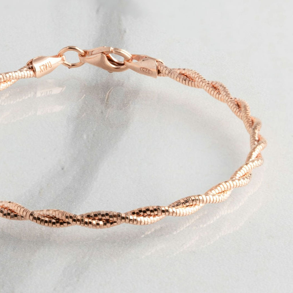 Rose Gold Spiral Duo Bracelet