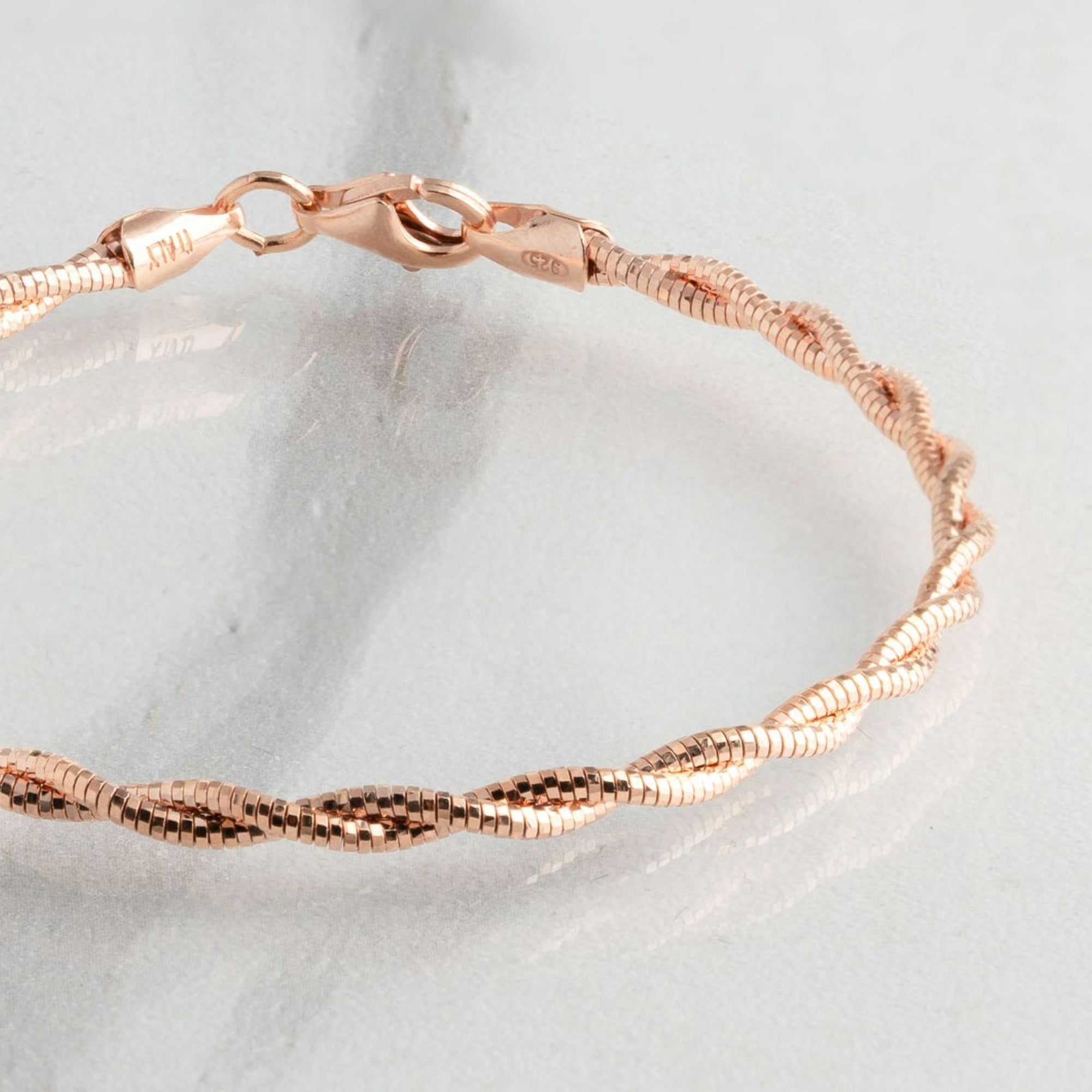 Rose Gold Spiral Duo Bracelet