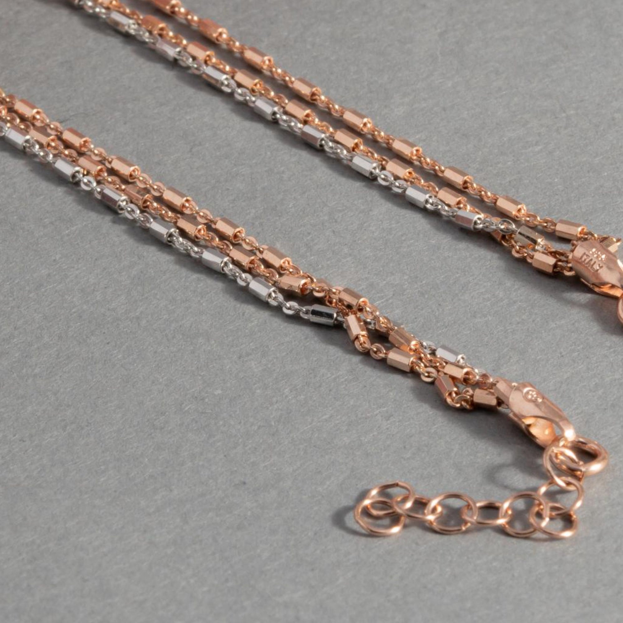 Captivating Classics Silver & Rose Gold Anklet"